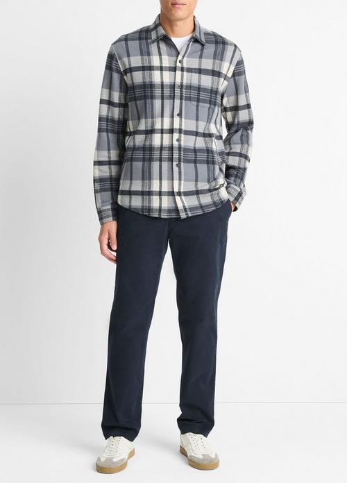 Plaid Cotton-Blend Shirt Jacket