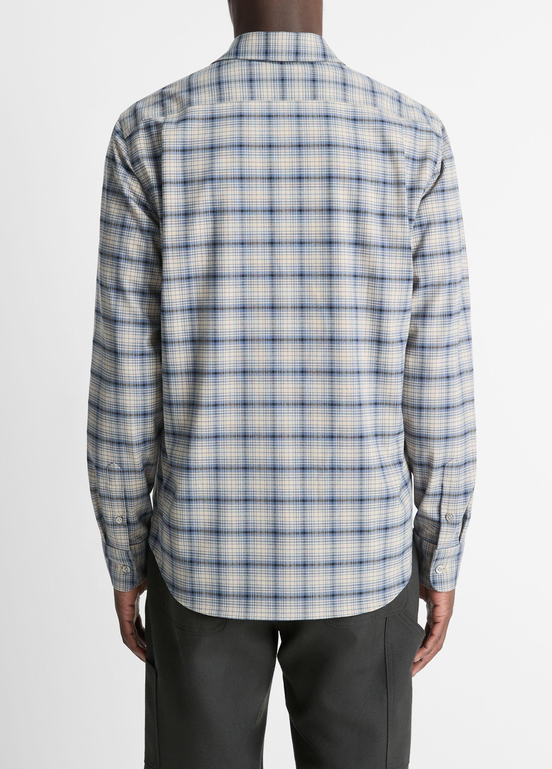 Oceanic Plaid Shirt in Long Sleeve | Vince