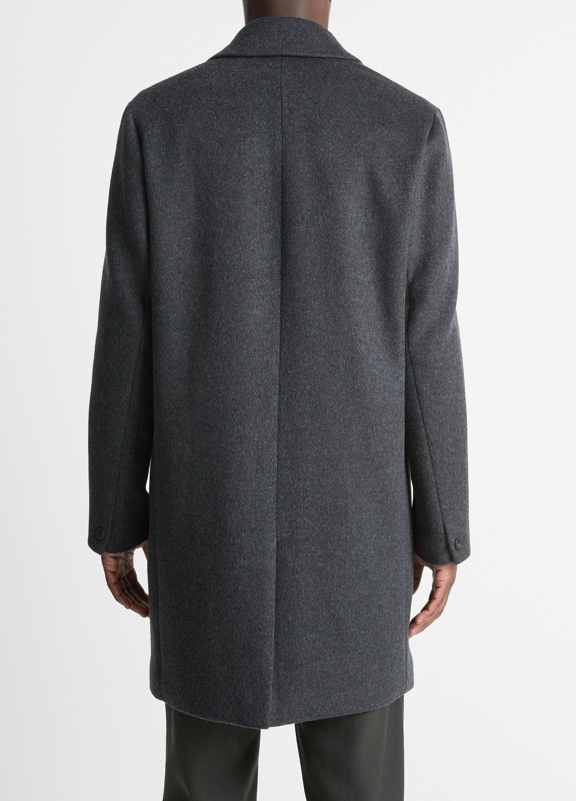 [LOW CLASSIC] SLIM FIT WOOL COAT★人気★ CHXLQQX Mens Wool Blend Single Breasted Walking Coat with