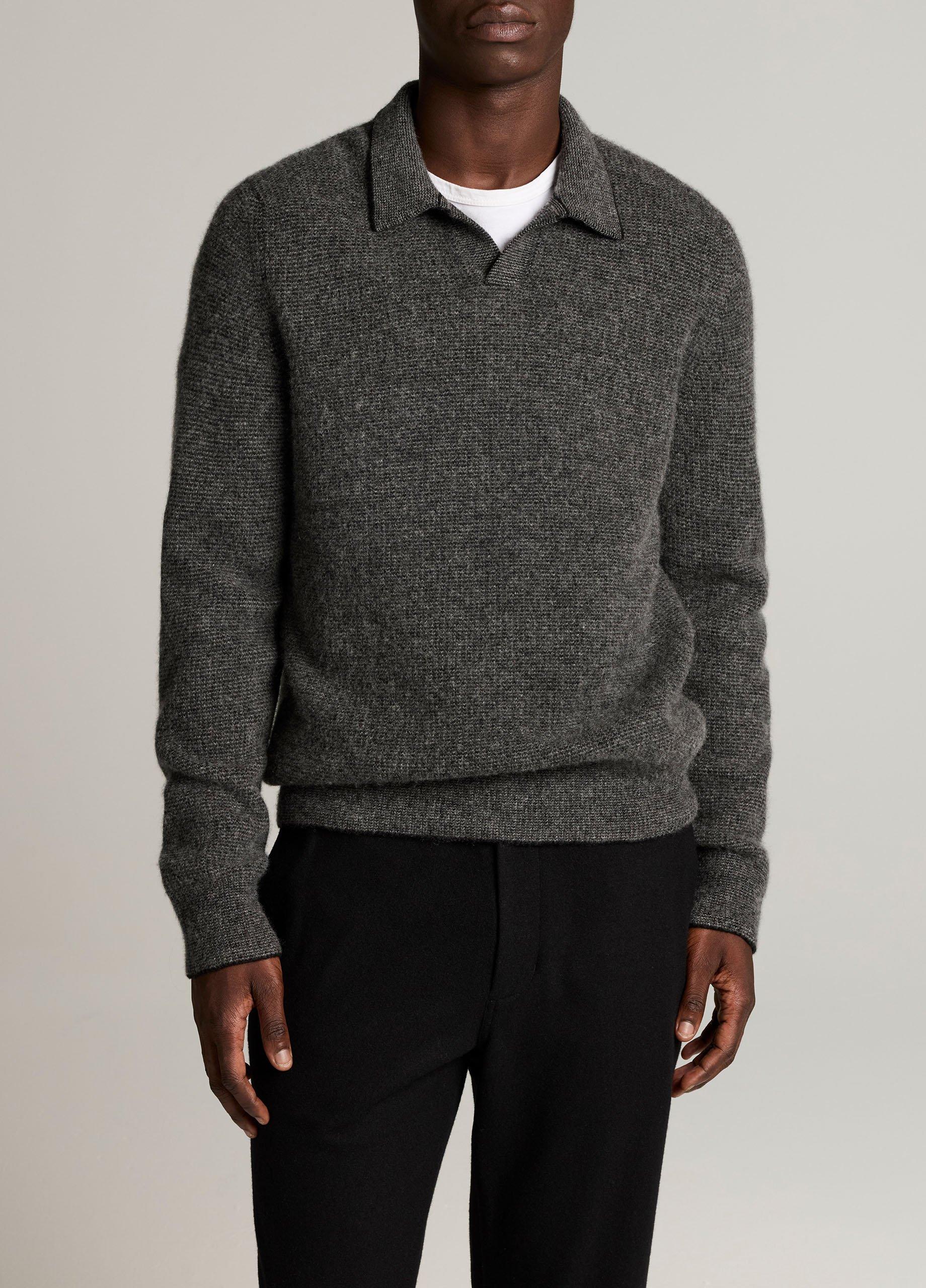 Plush Cashmere Thermal Johnny-Collar Sweater image number 0
