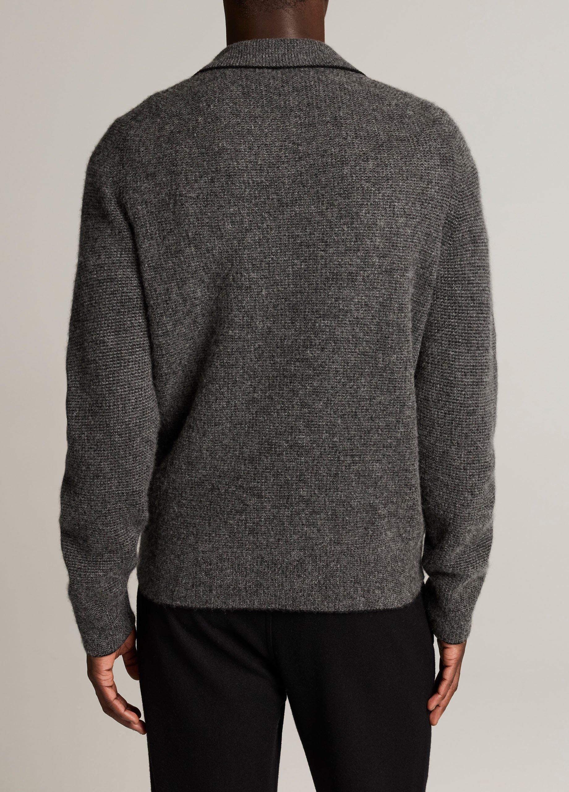 Plush Cashmere Thermal Johnny-Collar Sweater image number 2