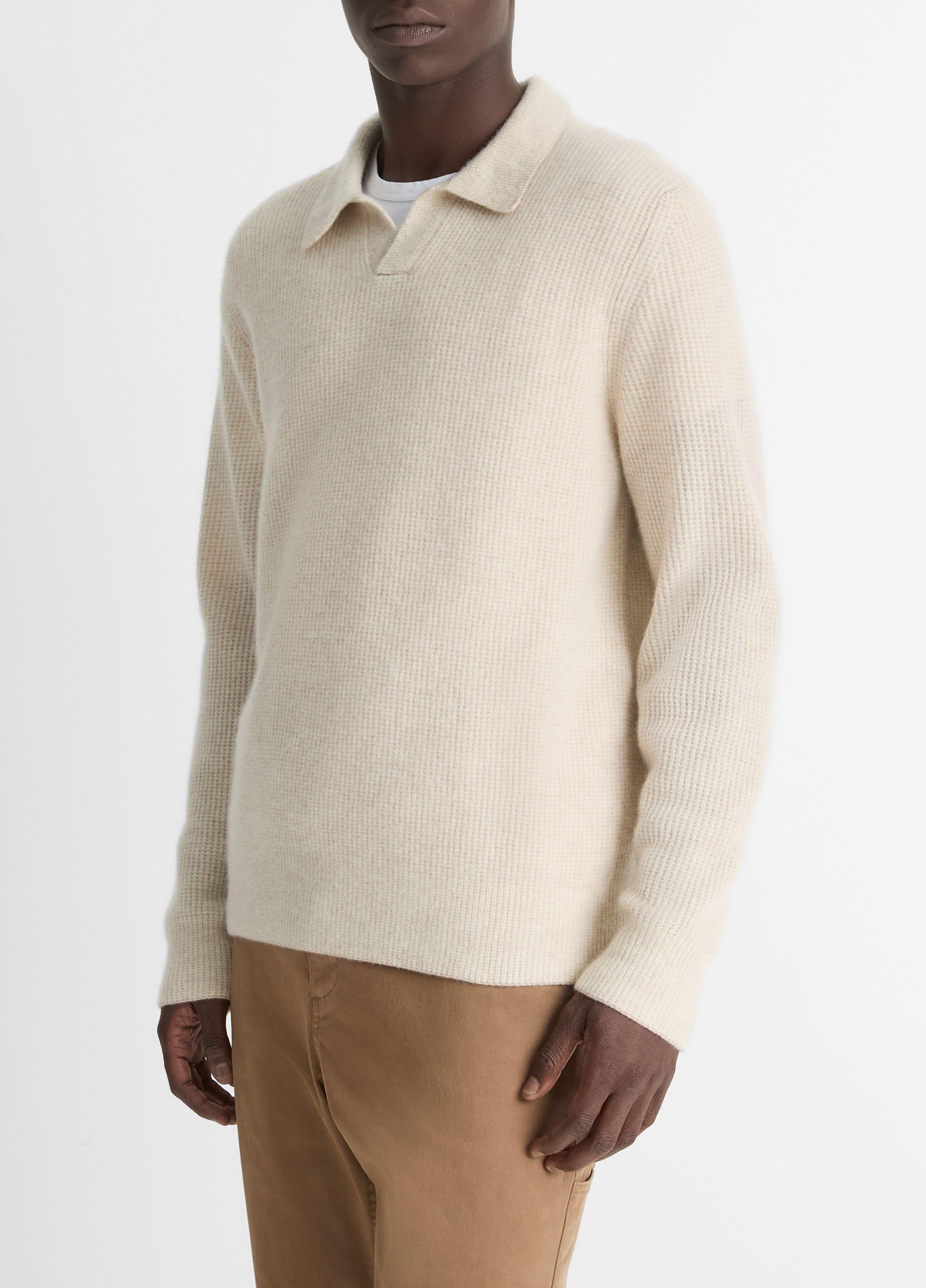 Plush Cashmere Thermal Johnny-Collar Sweater image number 2