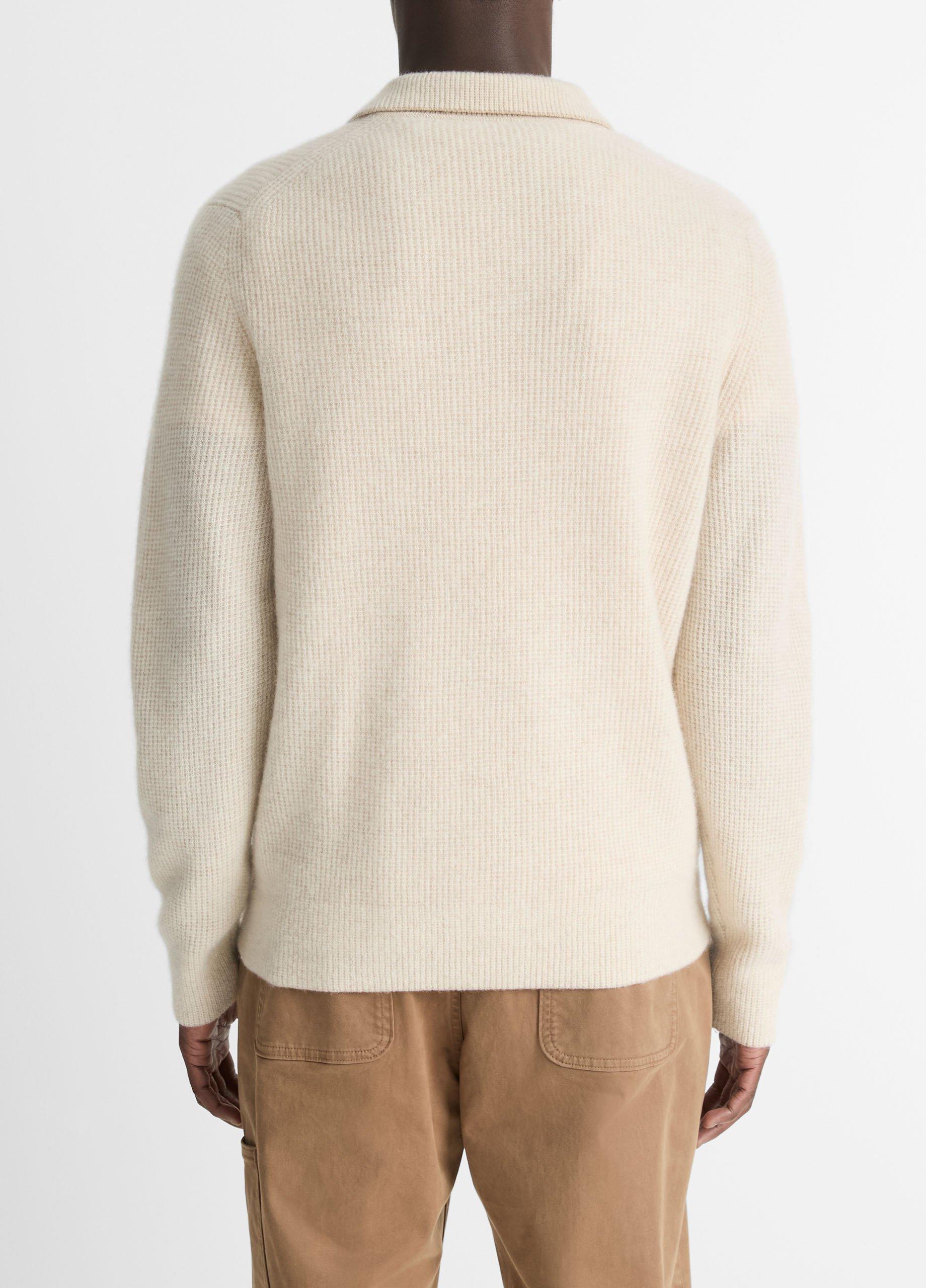 Plush Cashmere Thermal Johnny-Collar Sweater image number 3