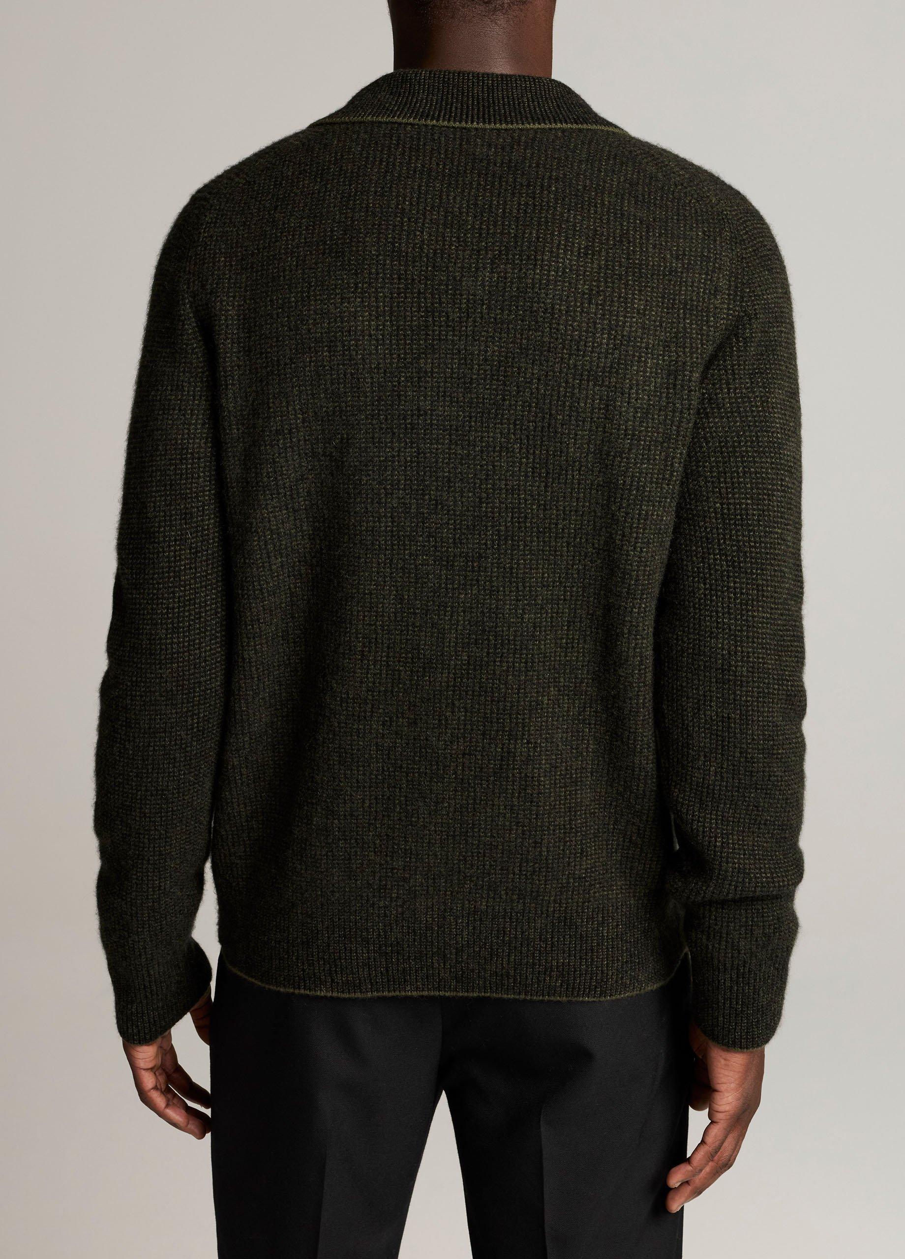 Plush Cashmere Thermal Johnny-Collar Sweater image number 2