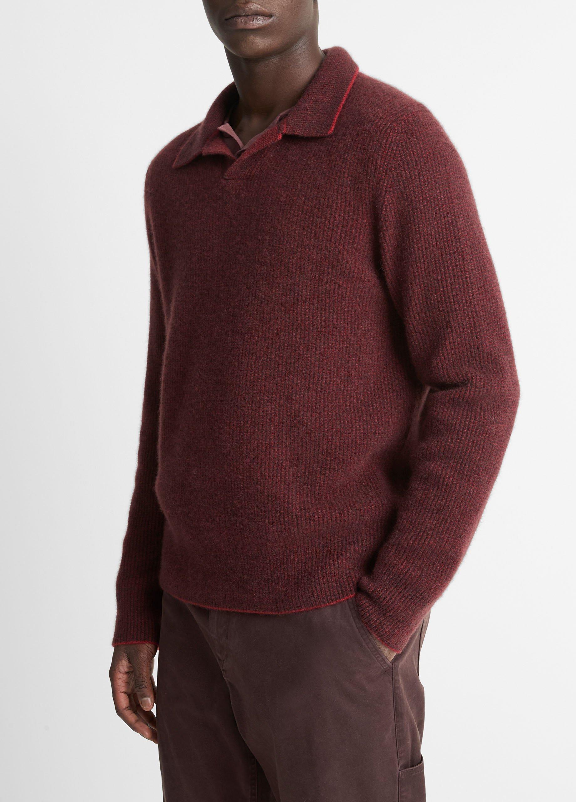 Plush Cashmere Thermal Johnny-Collar Sweater image number 2