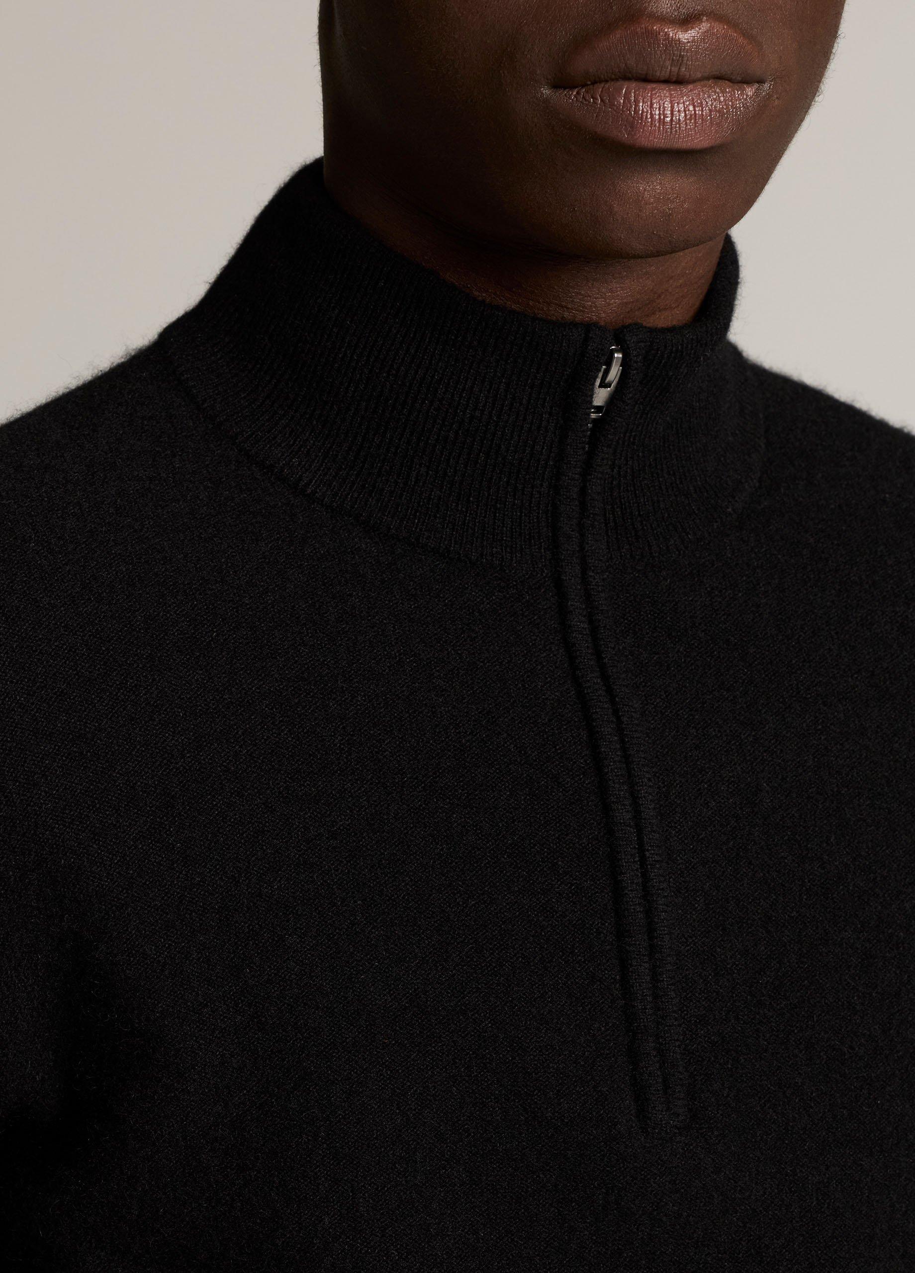 Plush Cashmere Quarter-Zip Sweater image number 1