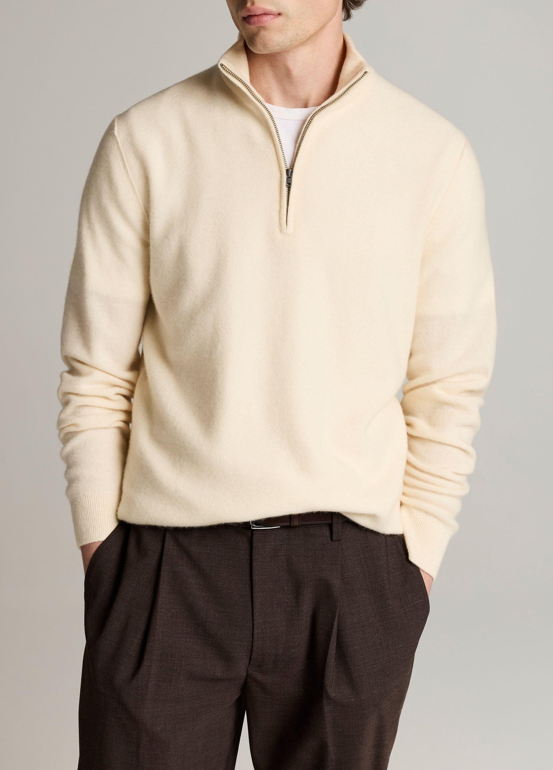 Plush Cashmere Quarter-Zip Sweater image number 0