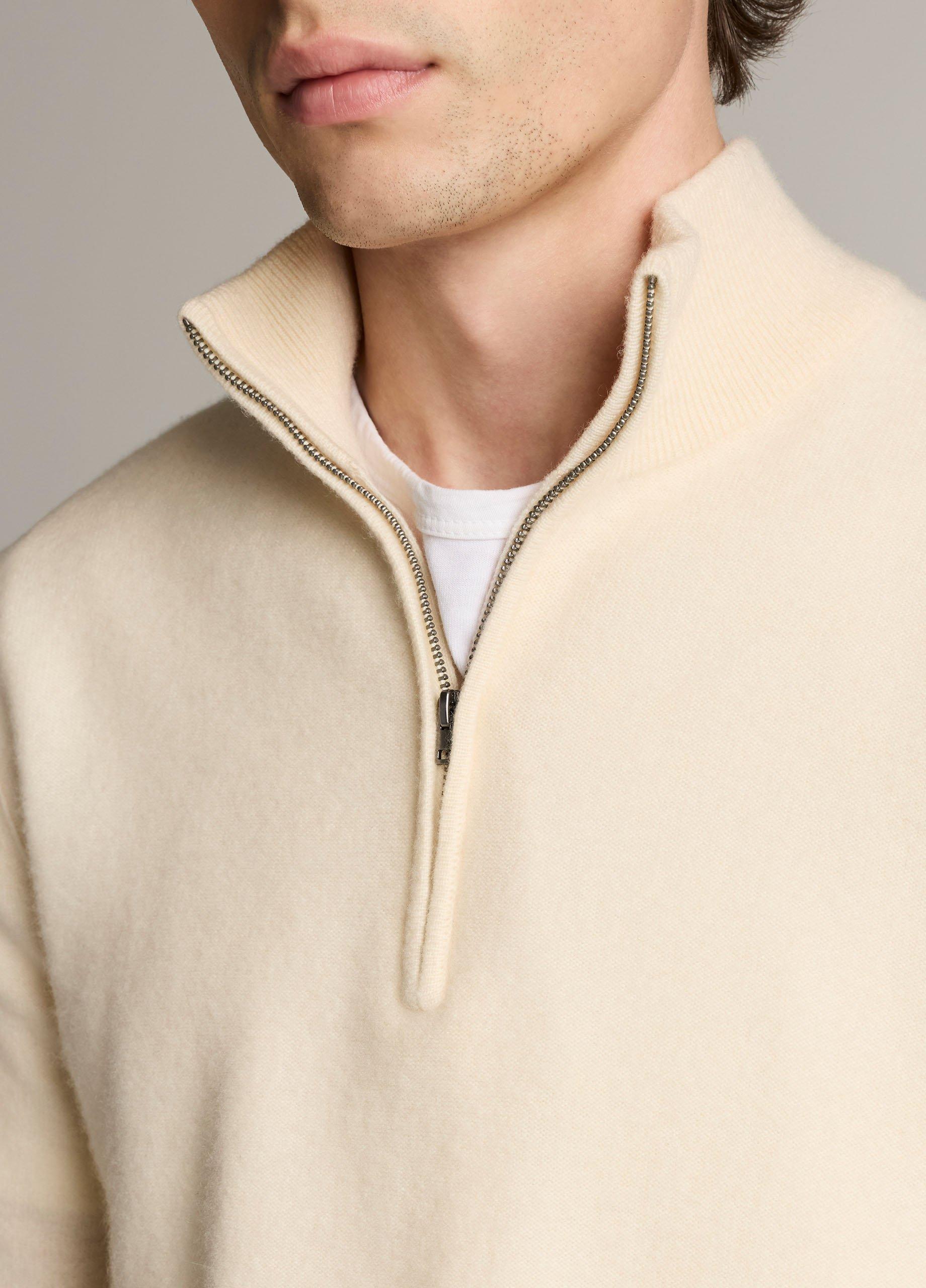 Plush Cashmere Quarter-Zip Sweater image number 1