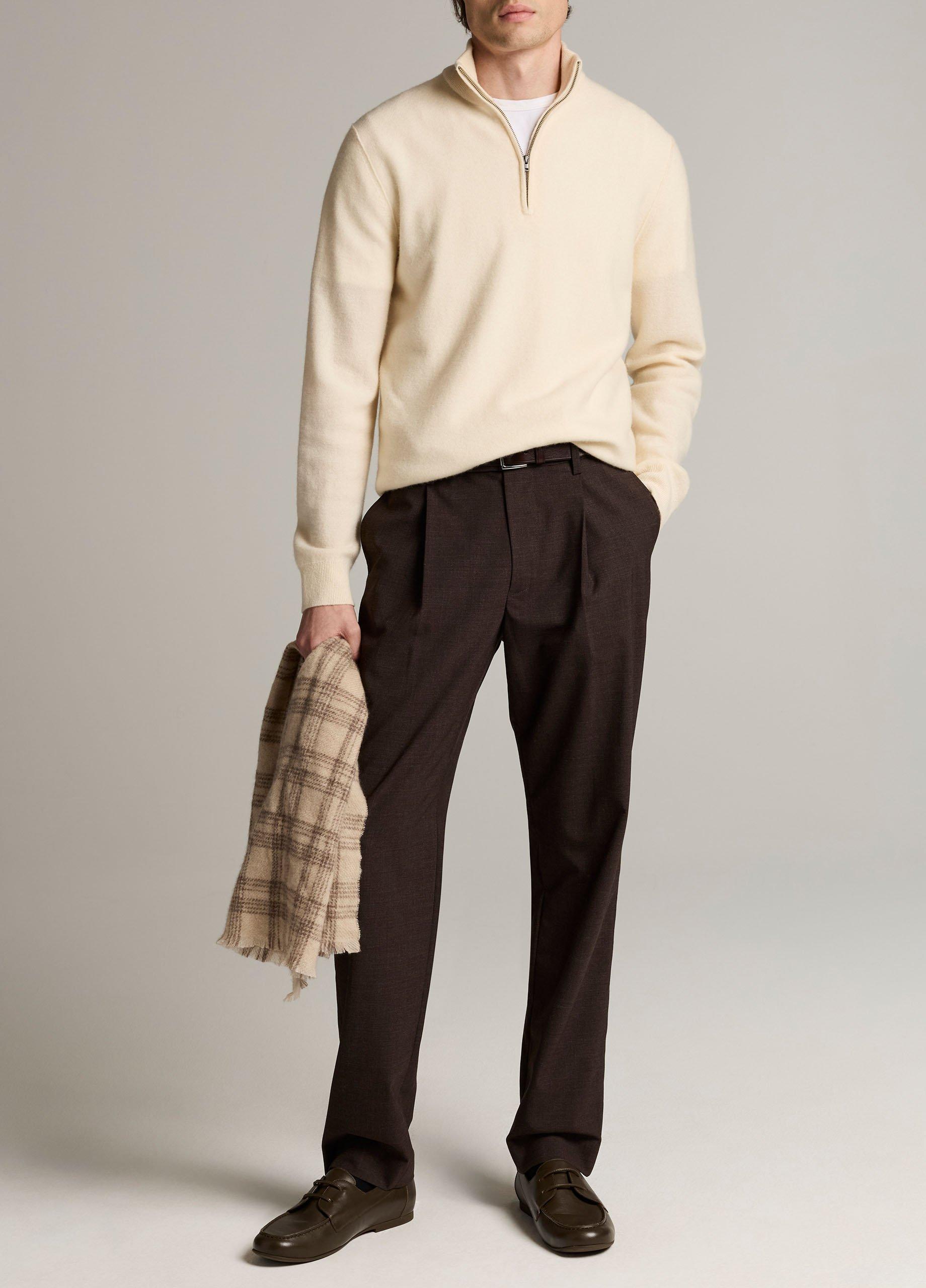 Plush Cashmere Quarter-Zip Sweater image number 3