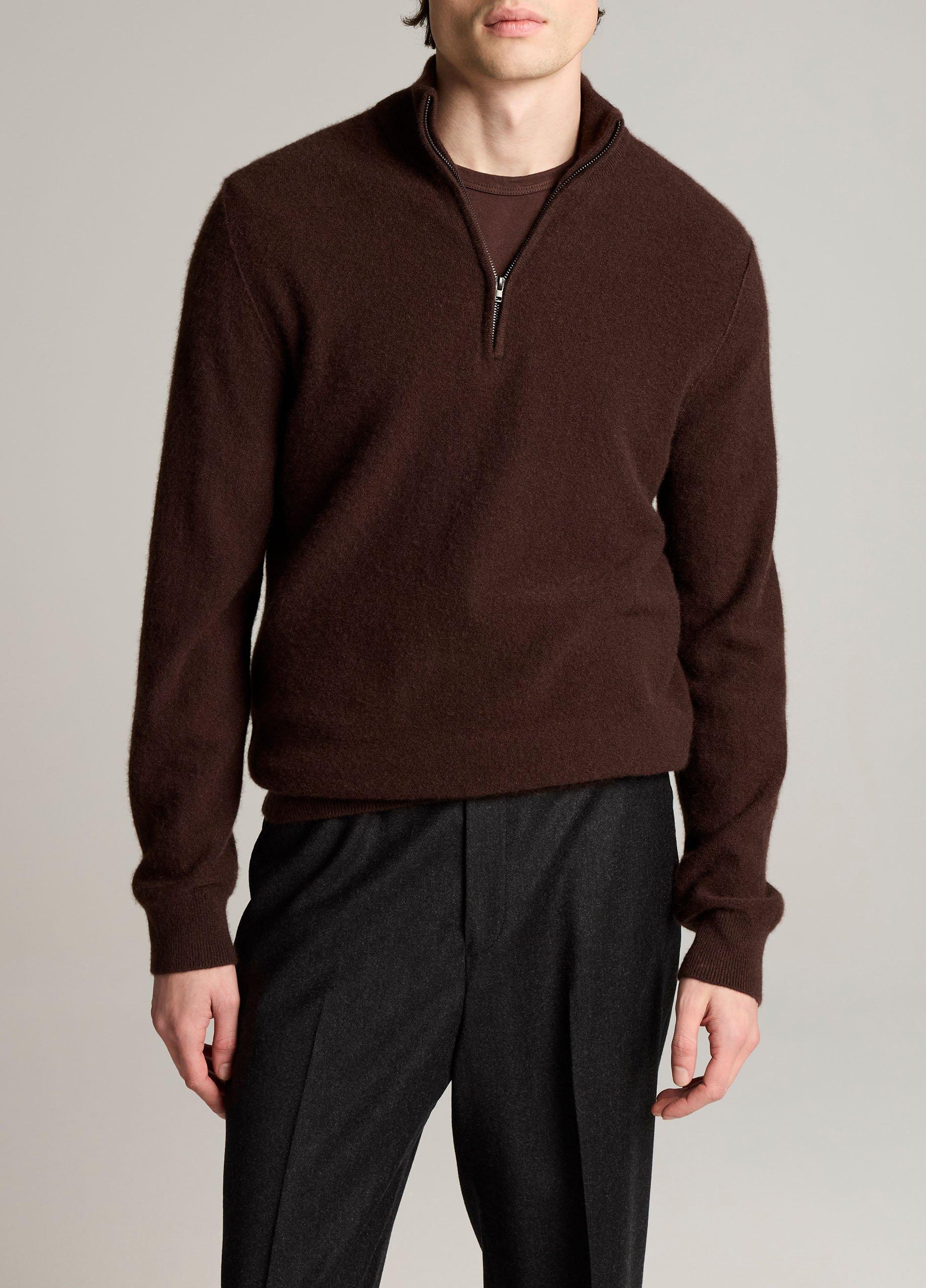 Plush Cashmere Quarter-Zip Sweater image number 0