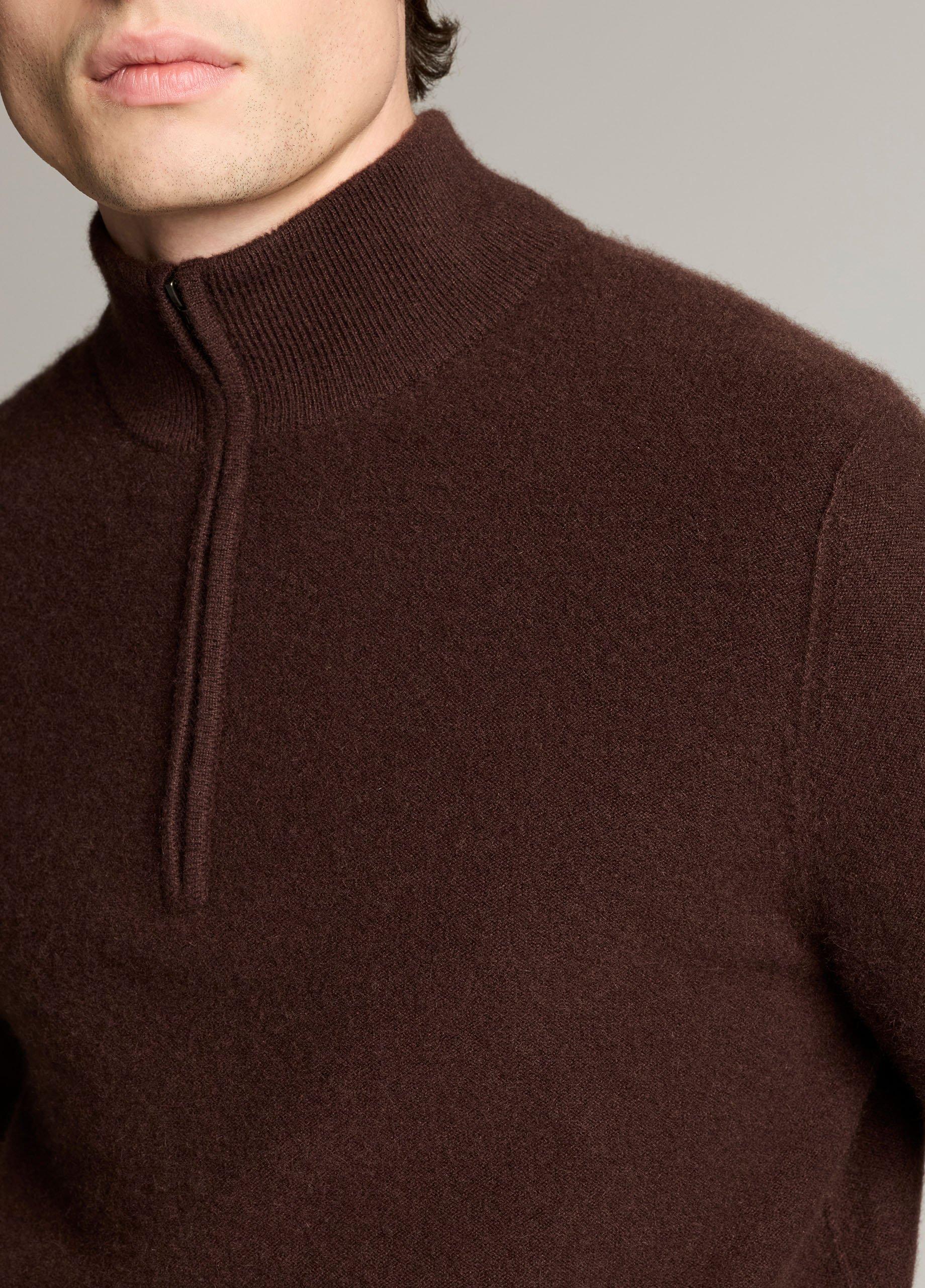 Plush Cashmere Quarter-Zip Sweater image number 1