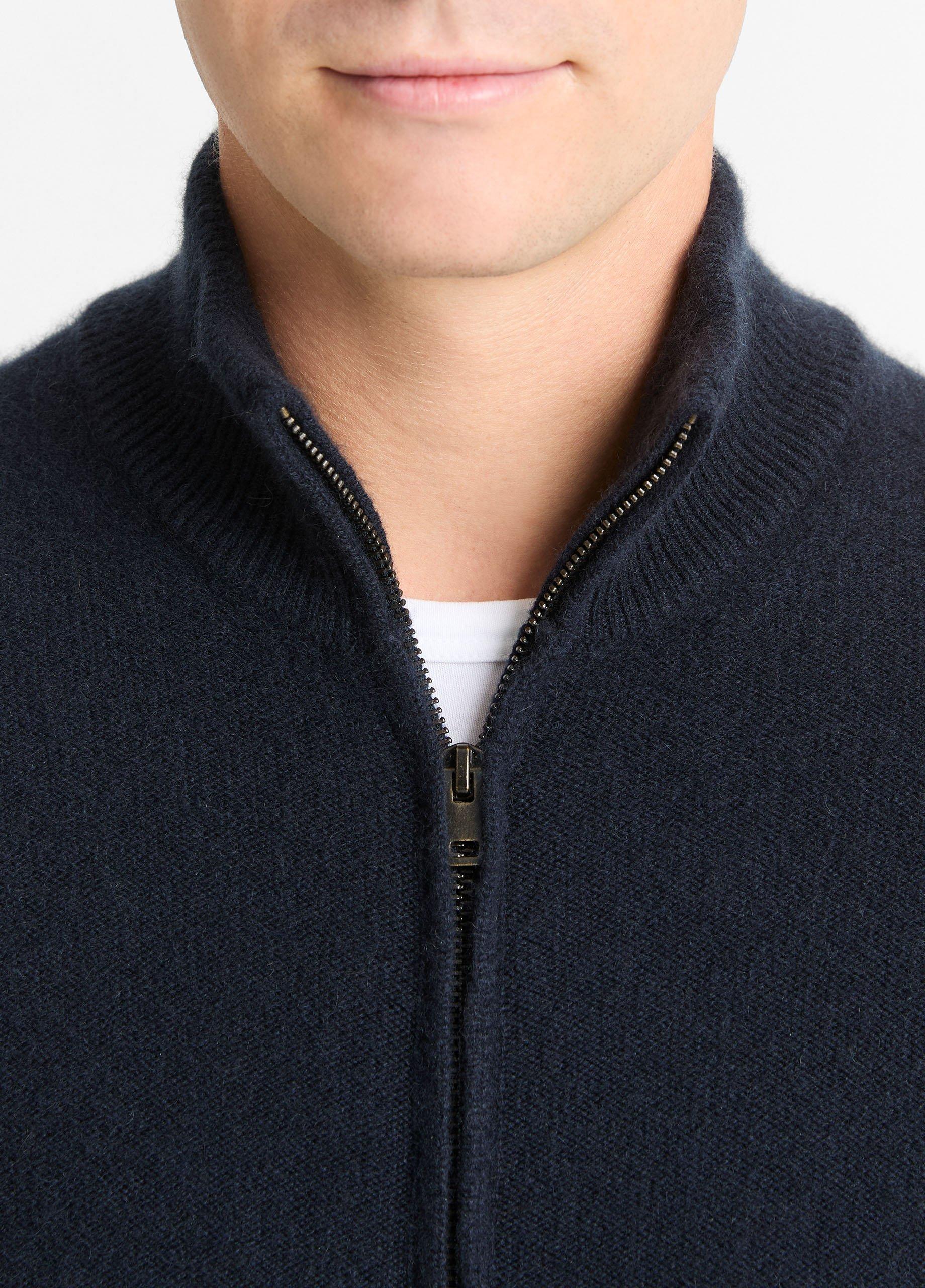 Plush Cashmere Full-Zip Sweater image number 1