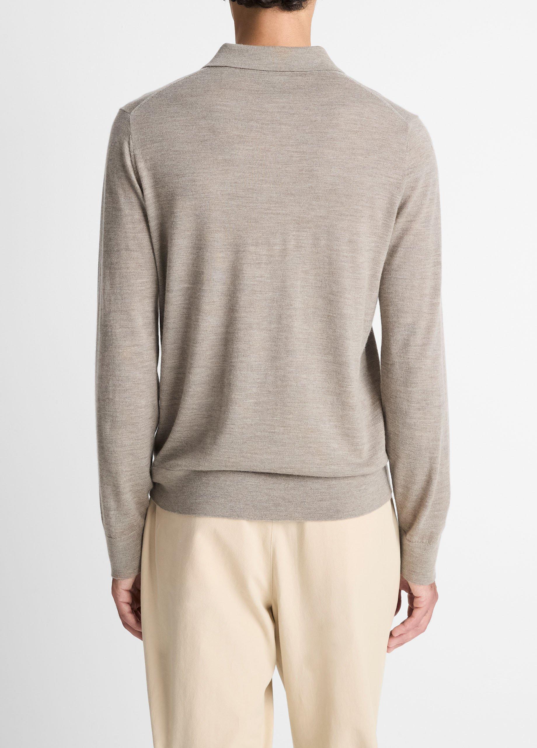 Featherweight Merino Wool-Cashmere Polo Sweater image number 2