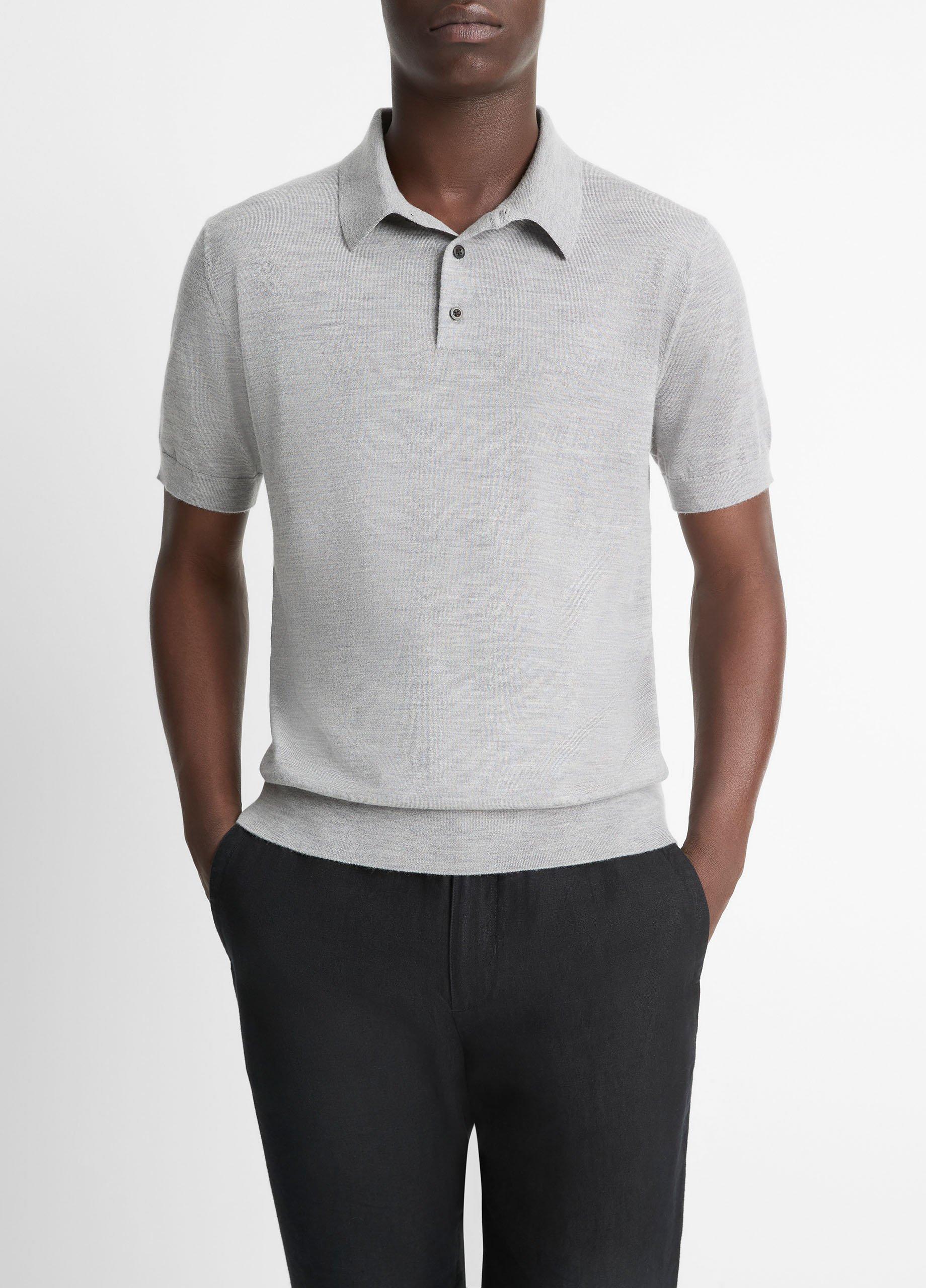 Featherweight Merino Wool-Cashmere Polo Sweater image number 0