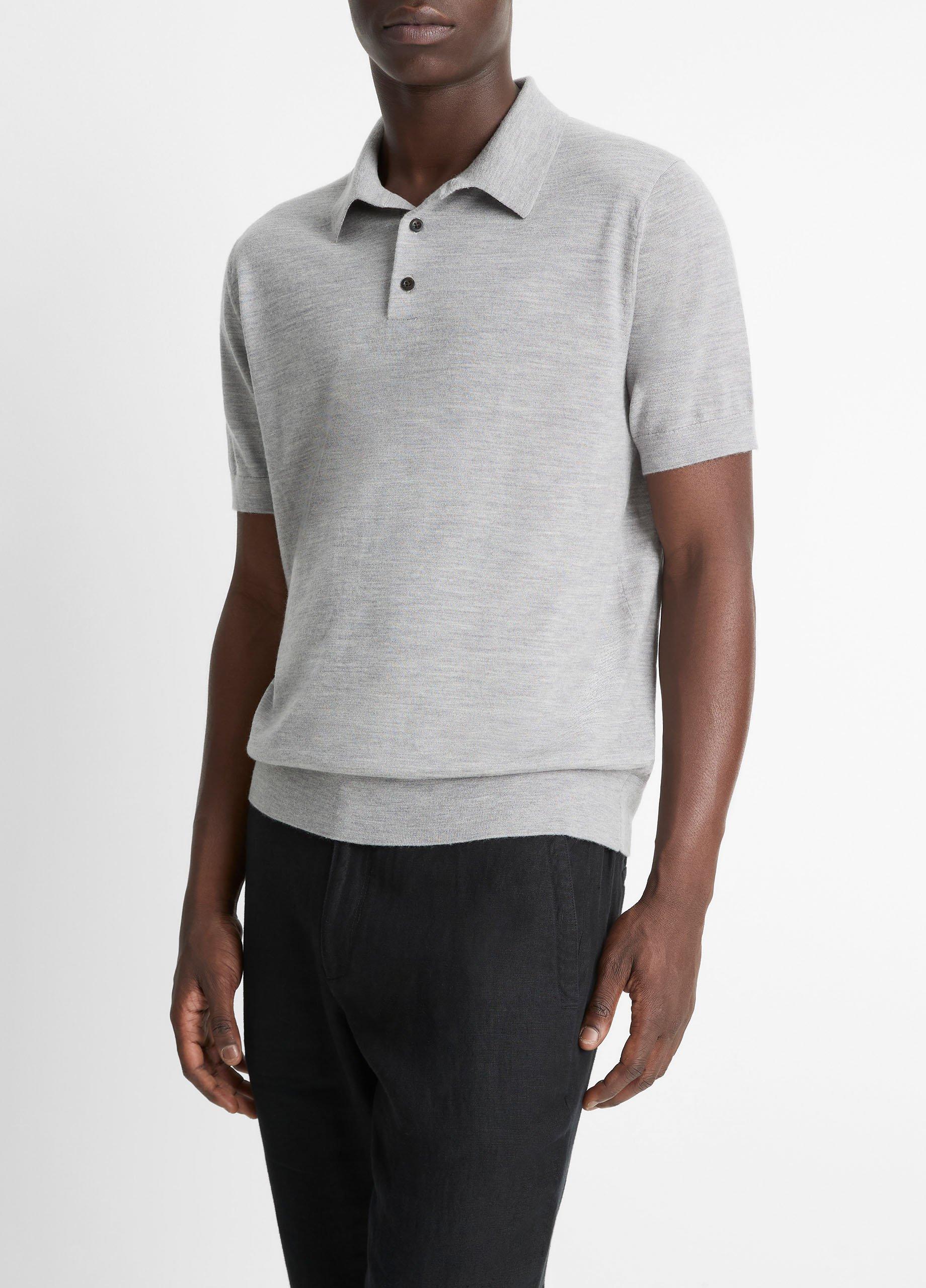 Featherweight Merino Wool-Cashmere Polo Sweater image number 1