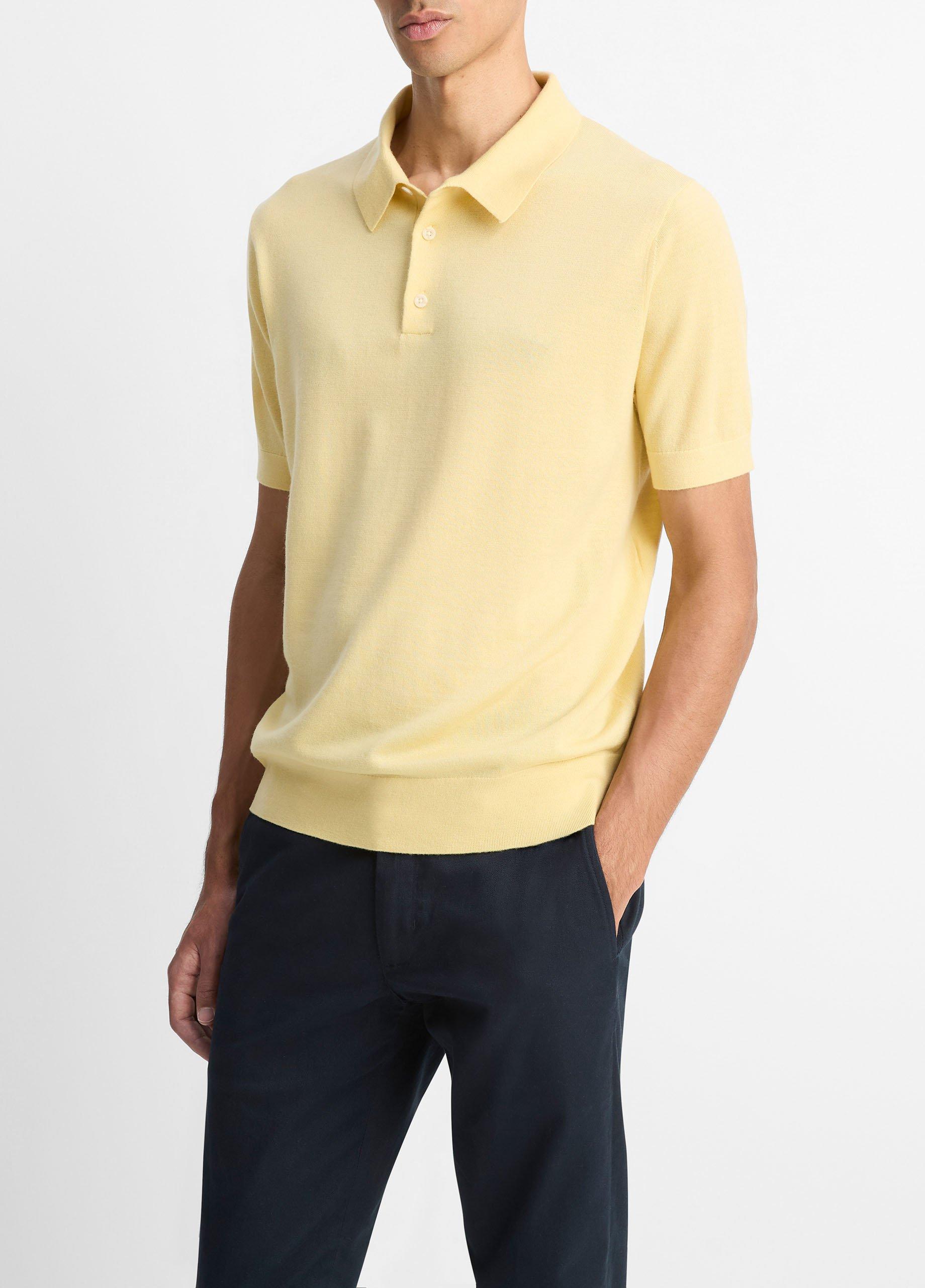 Featherweight Merino Wool-Cashmere Polo Sweater image number 1