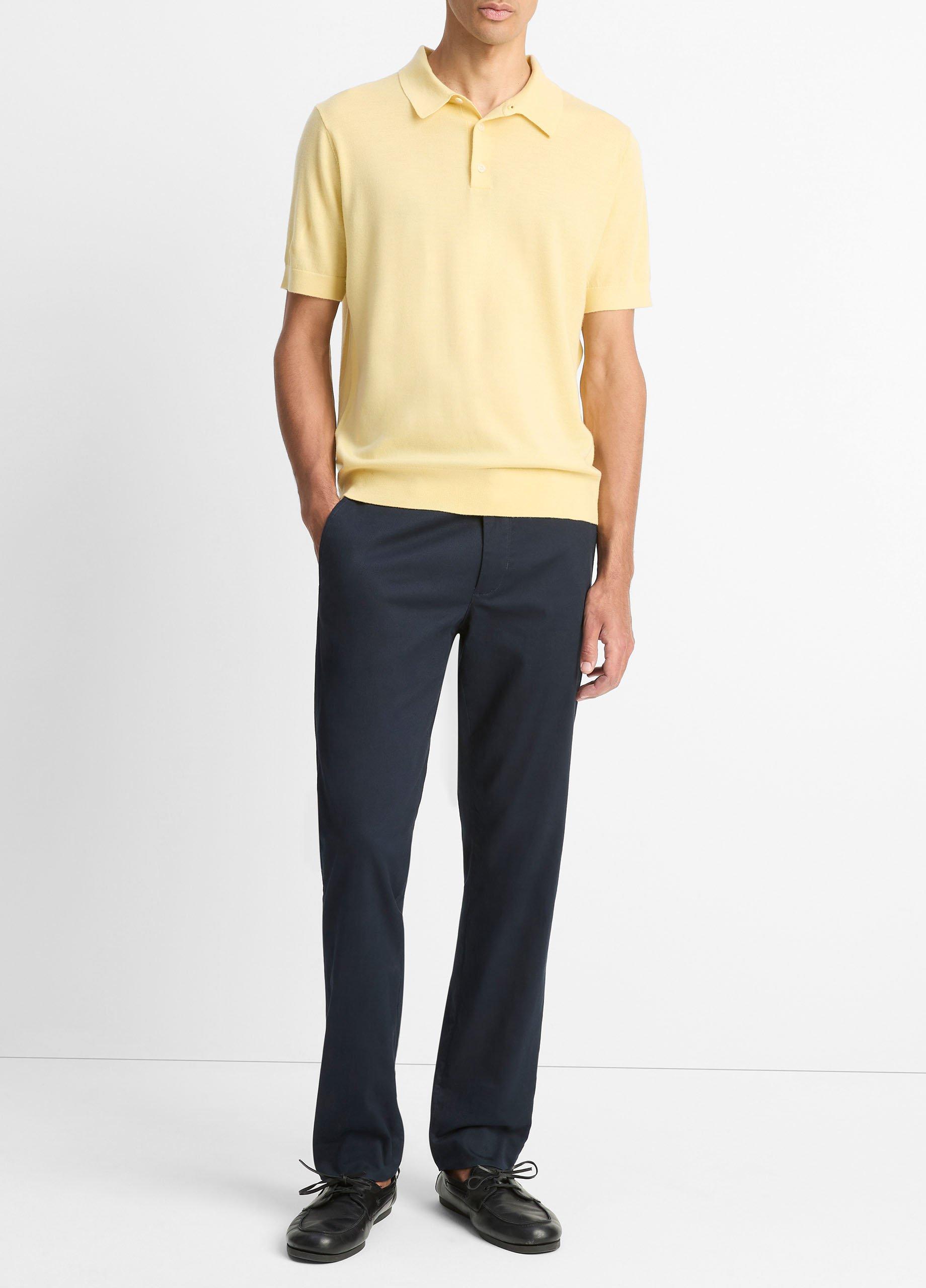 Featherweight Merino Wool-Cashmere Polo Sweater image number 3