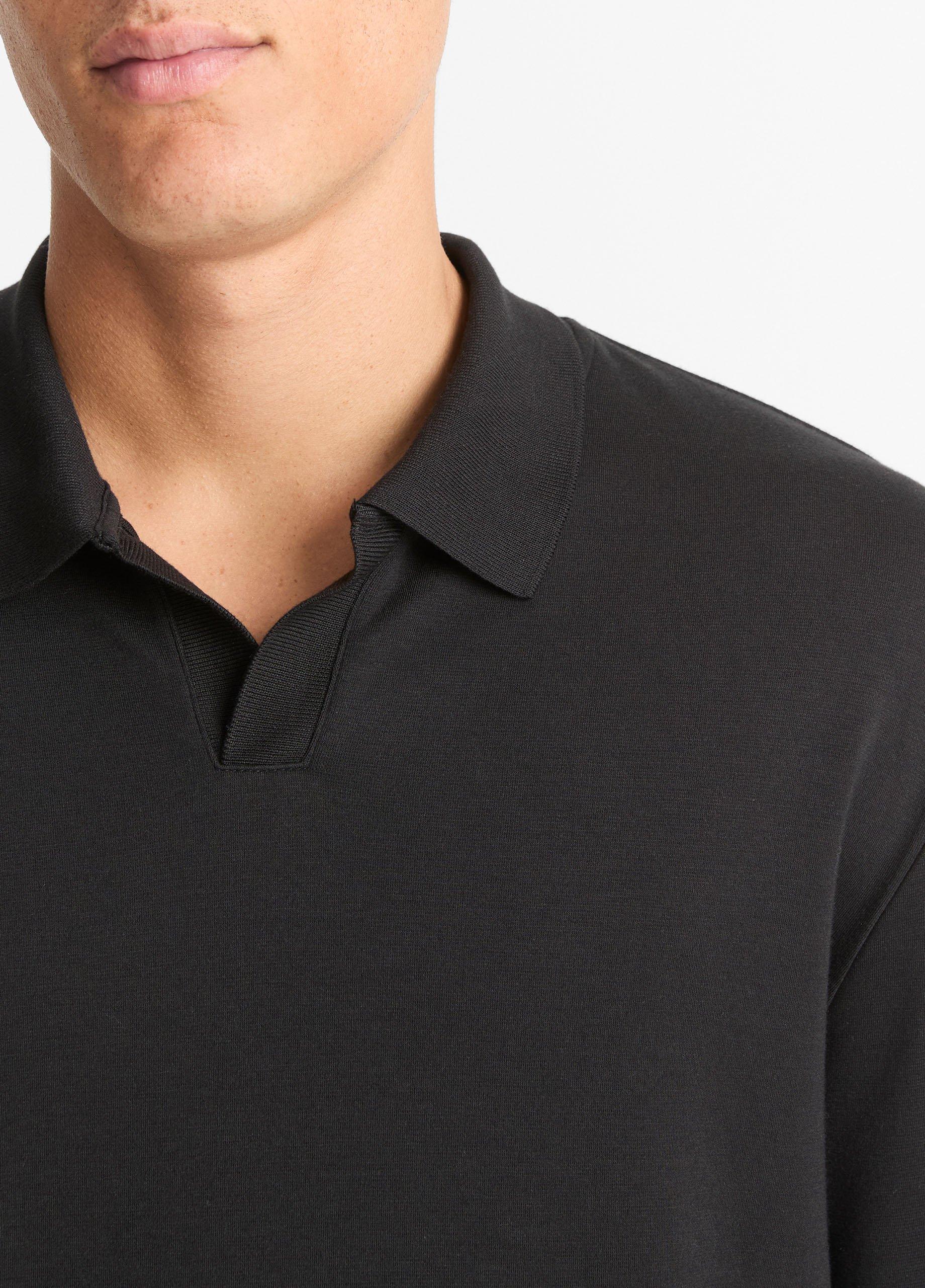 Milano Pima Cotton-Blend Johnny-Collar Shirt image number 1