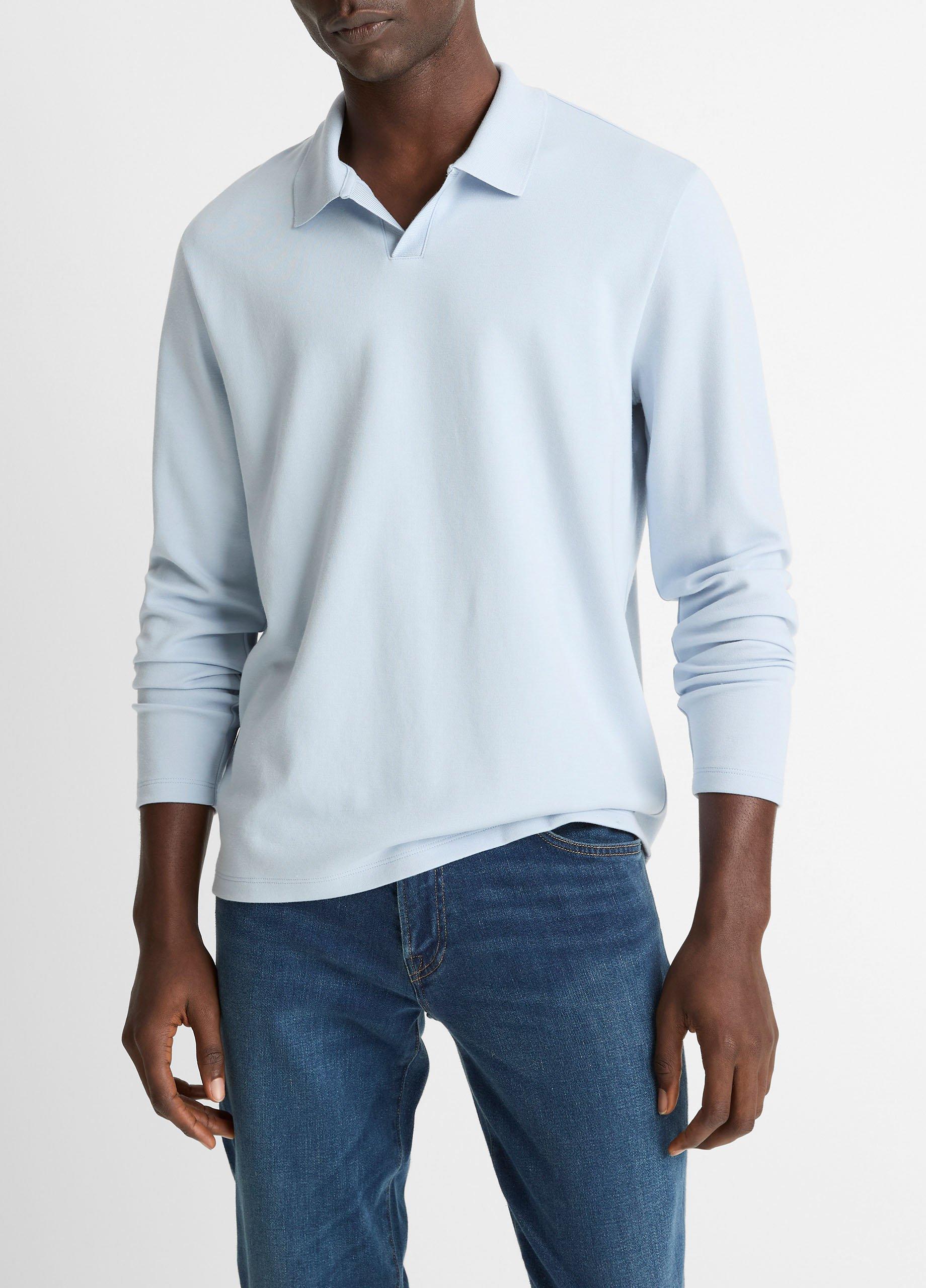 Milano Pima Cotton-Blend Johnny-Collar Shirt