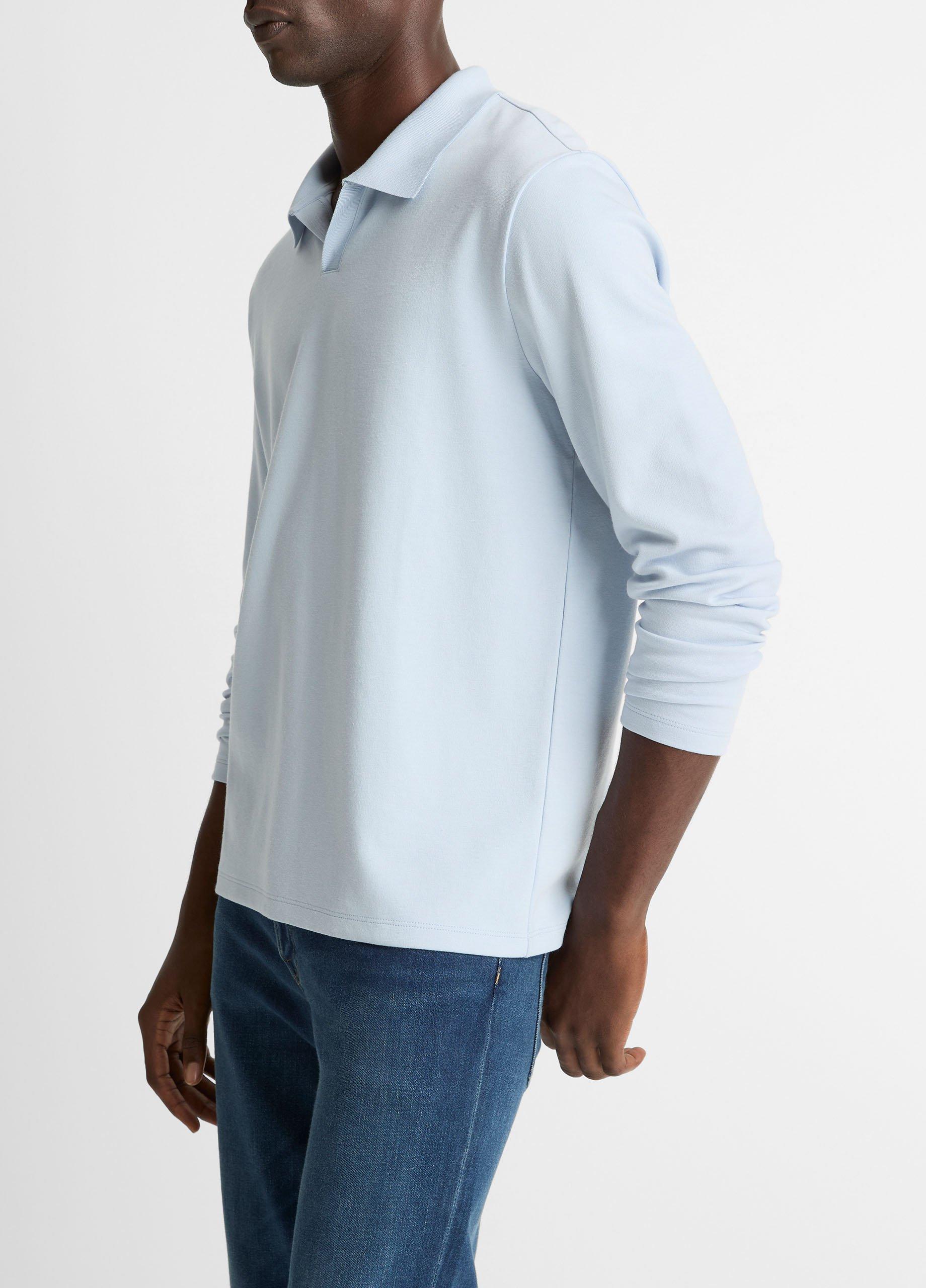 Milano Pima Cotton-Blend Johnny-Collar Shirt image number 1
