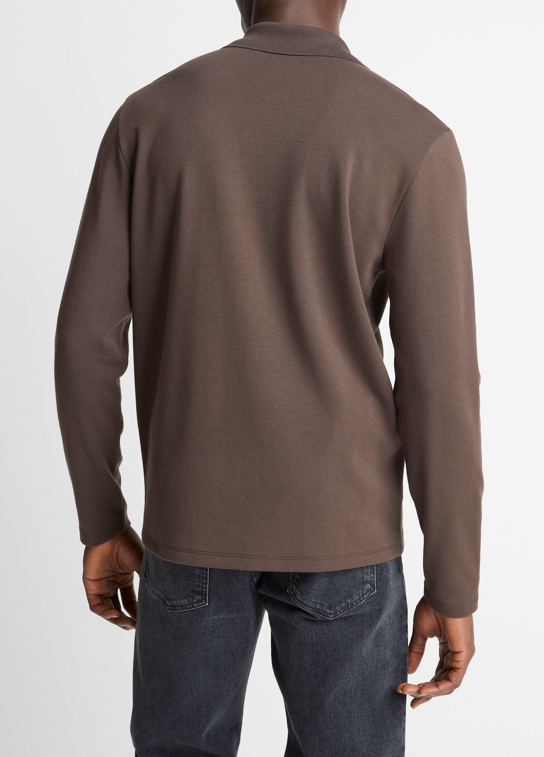 Milano Pima Cotton-Blend Johnny-Collar Shirt image number 2