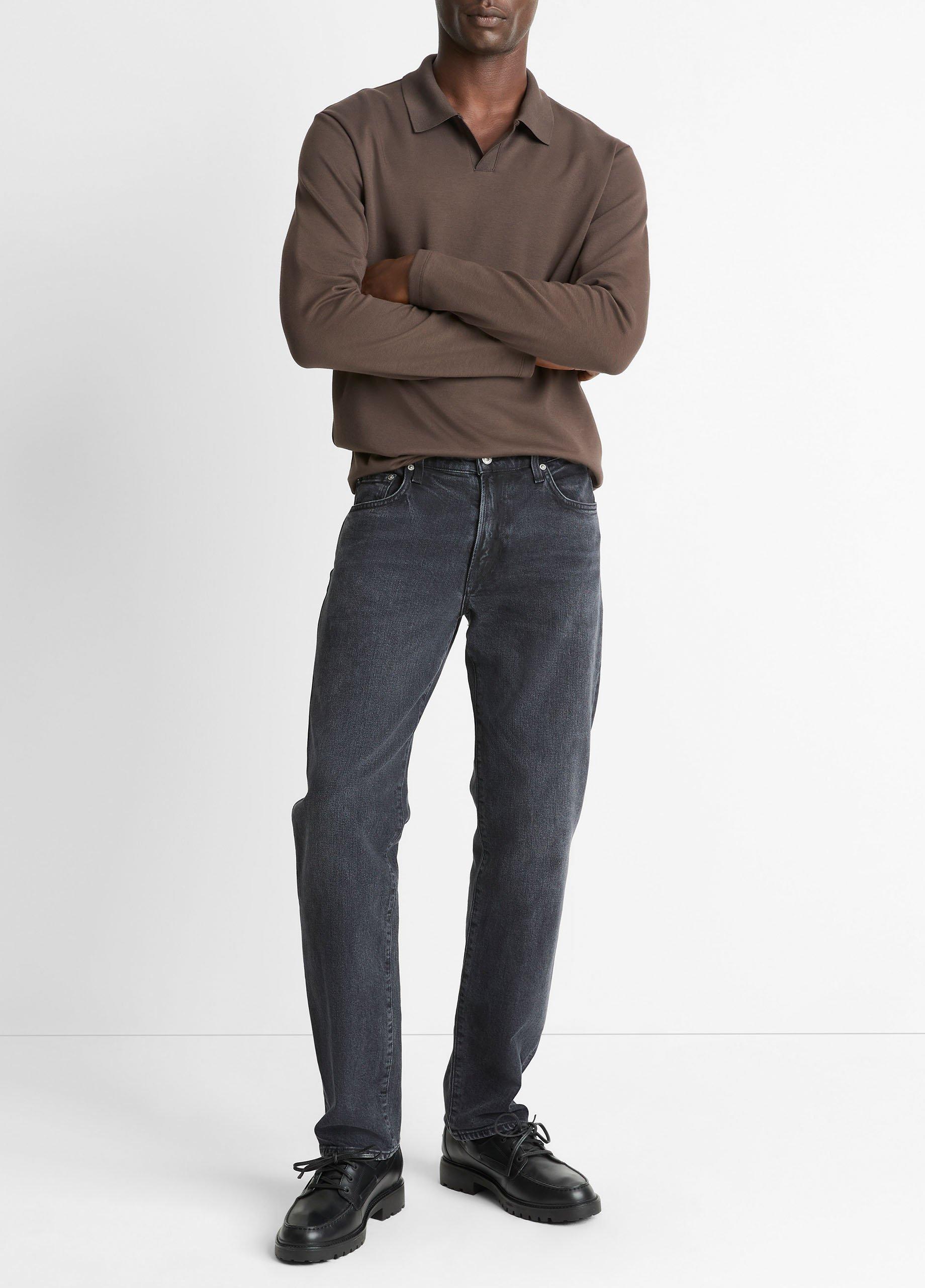 Milano Pima Cotton-Blend Johnny-Collar Shirt image number 3