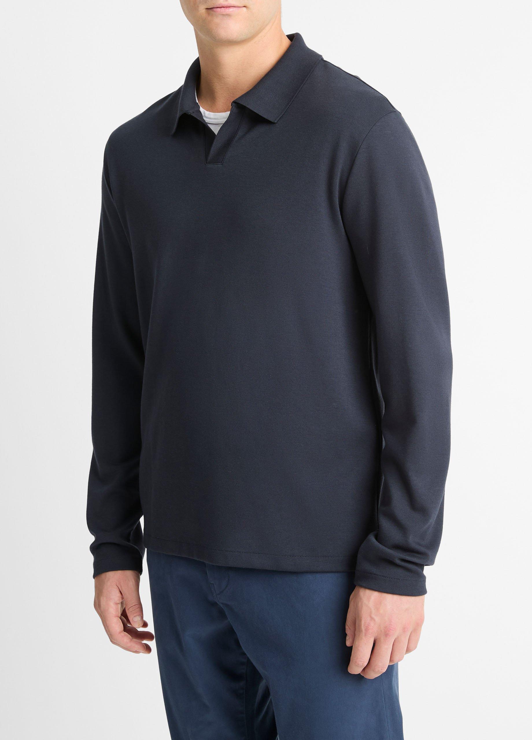 Milano Pima Cotton-Blend Johnny-Collar Shirt image number 2