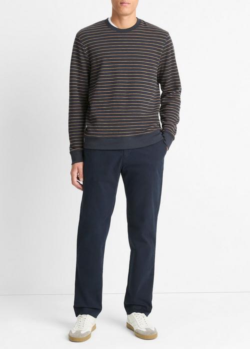 Slub Stripe Cotton-Blend Long-Sleeve T-Shirt