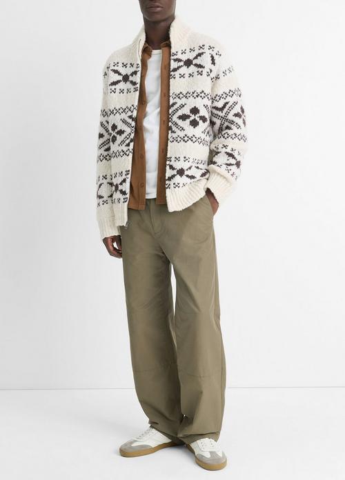 Fair Isle Wool-Blend Full-Zip Sweater