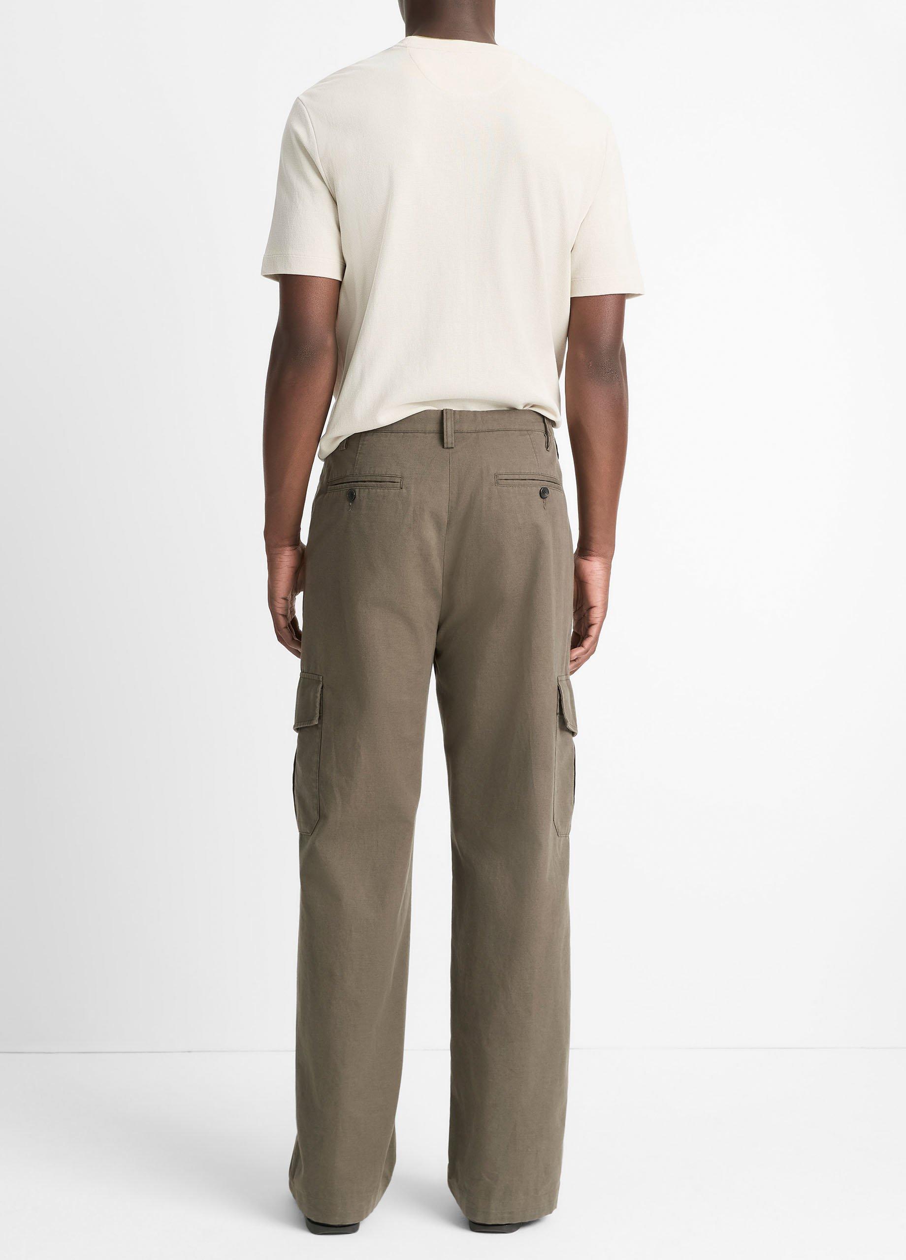 Cotton-Linen Cargo Pant in Pants & Shorts | Vince