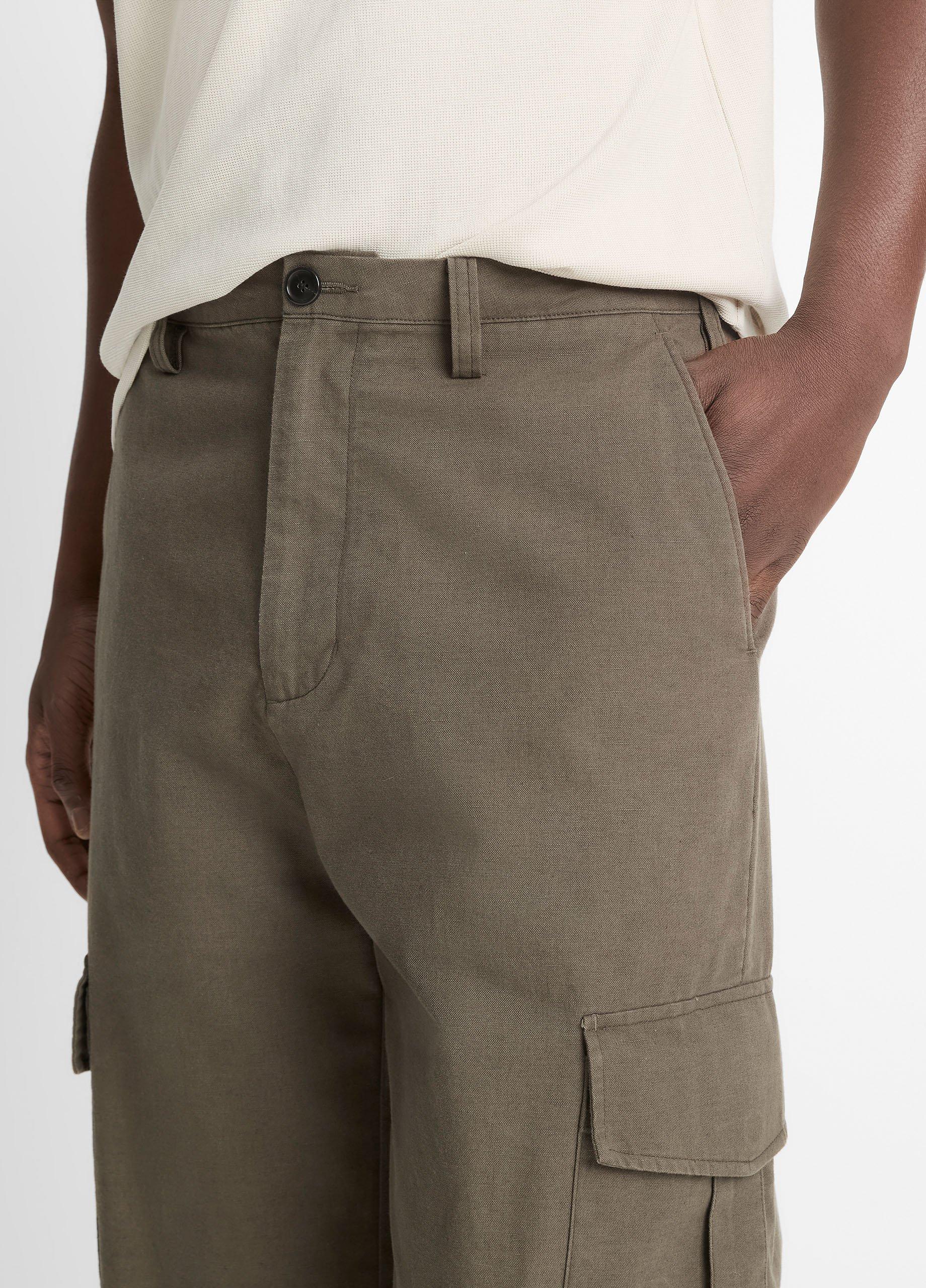 Cotton-Linen Cargo Pant in Pants & Shorts | Vince