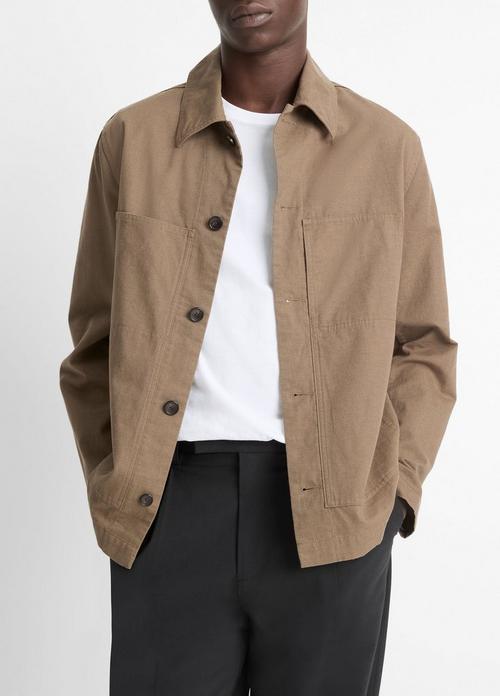 Cotton-Linen Utility Chore Jacket