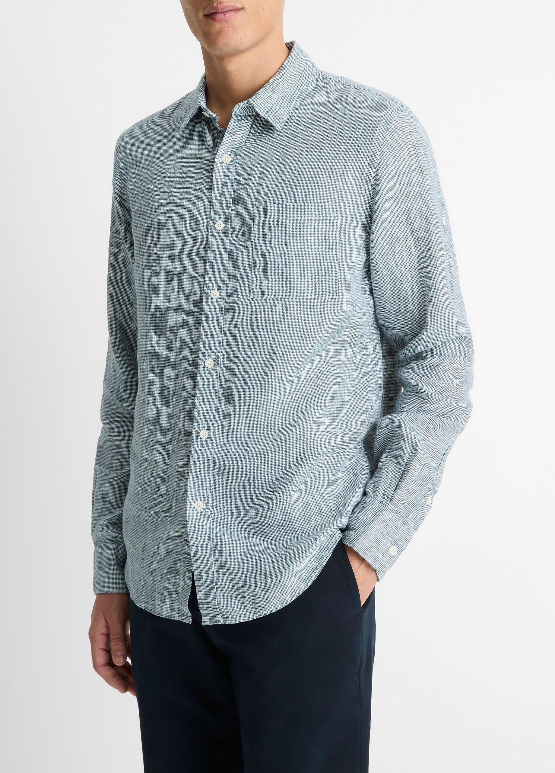 未使用 ATON  LINEN HOUNDS TOOTH 06 Tangent - 100% ANSO® High Performance PET in Linen