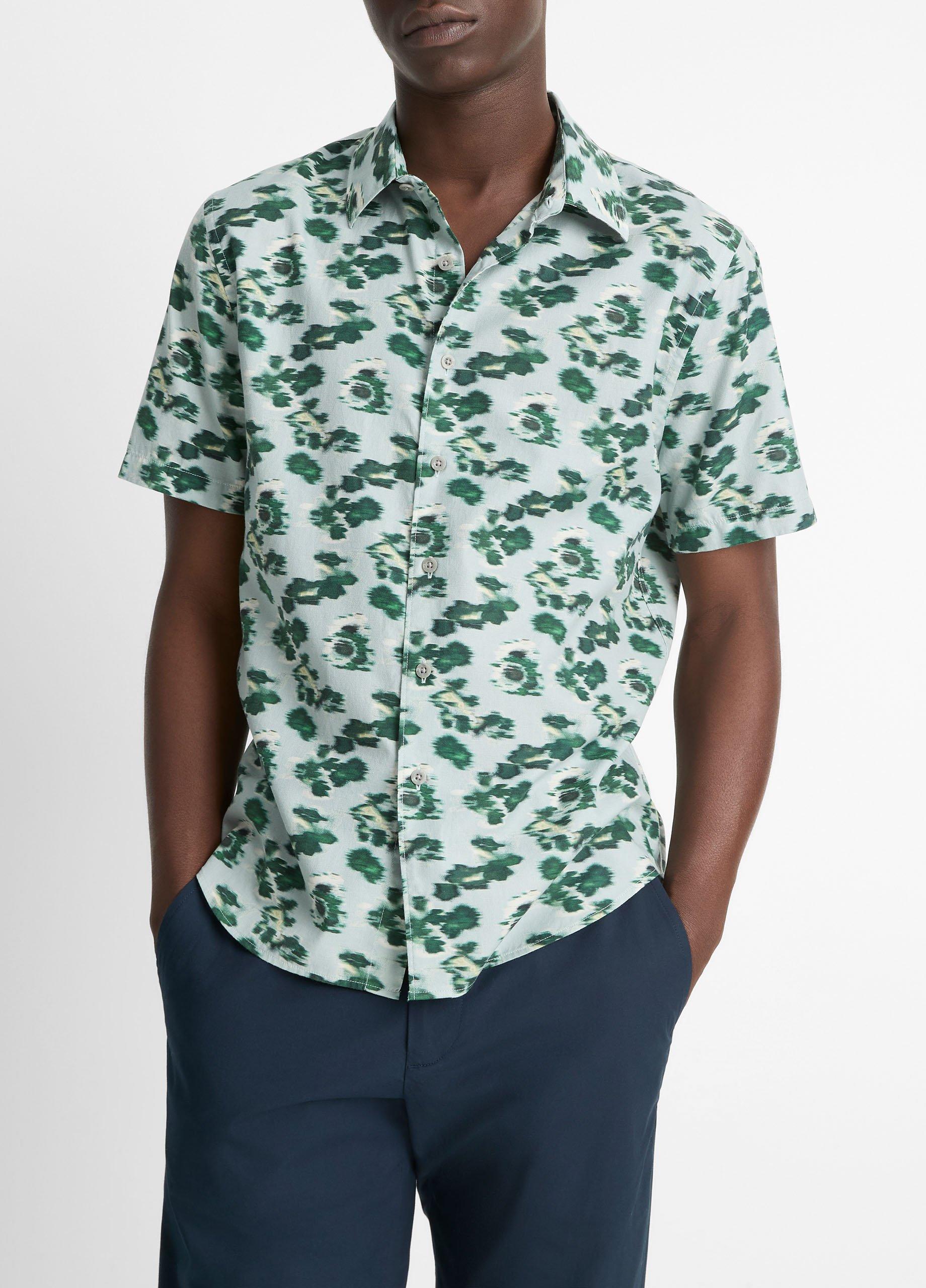 Hazy Camellia Cotton-Blend Short-Sleeve Shirt image number 0