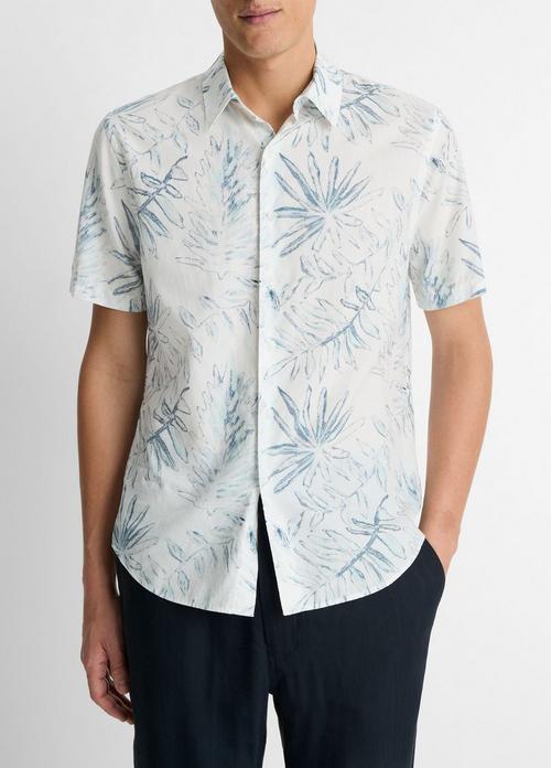 Venice Palms Cotton-Blend Short-Sleeve Shirt