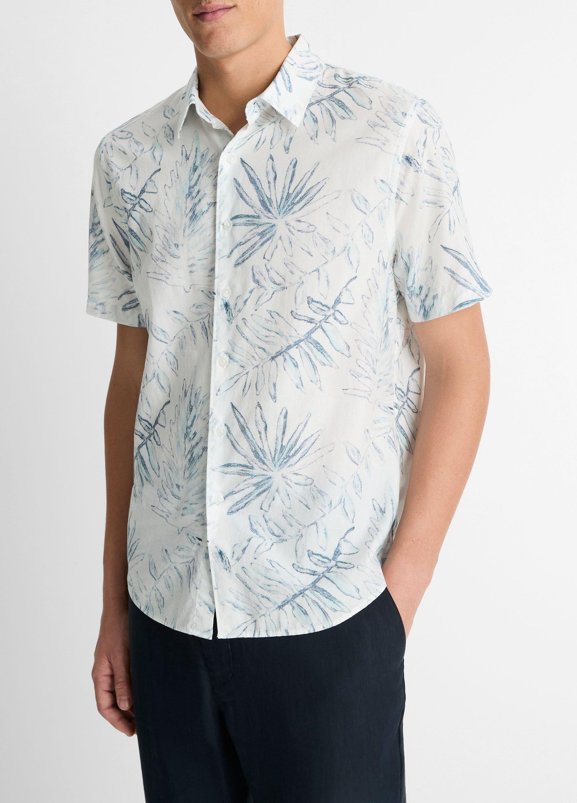 Venice Palms Cotton-Blend Short-Sleeve Shirt image number 1