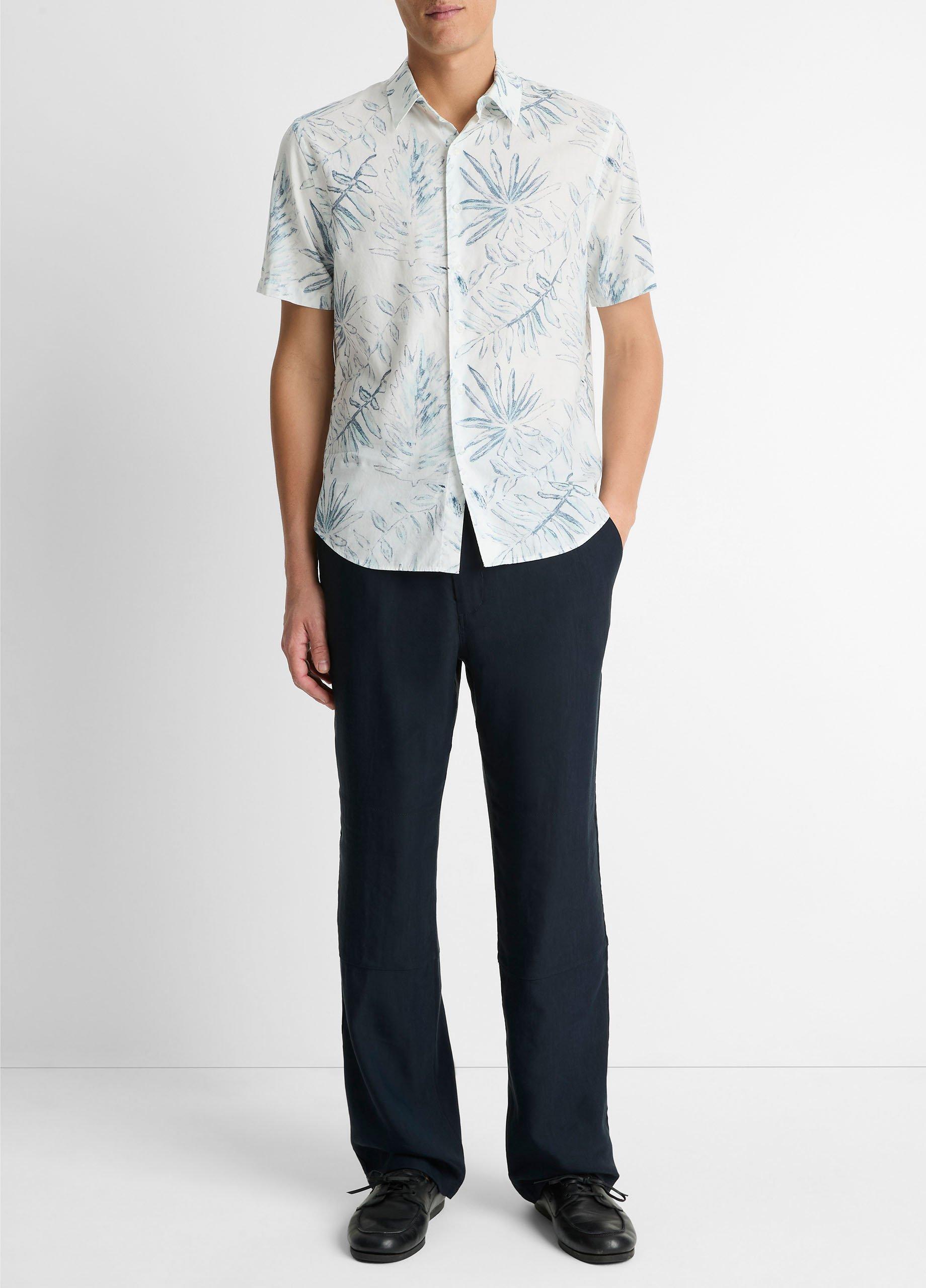 Venice Palms Cotton-Blend Short-Sleeve Shirt image number 3