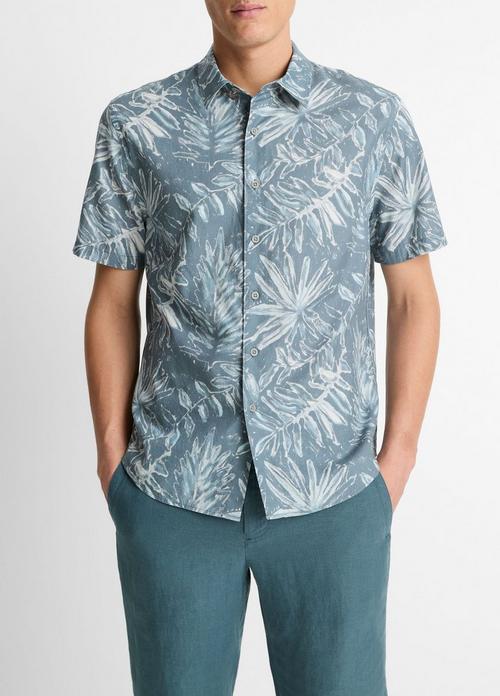 Venice Palms Cotton-Blend Short-Sleeve Shirt