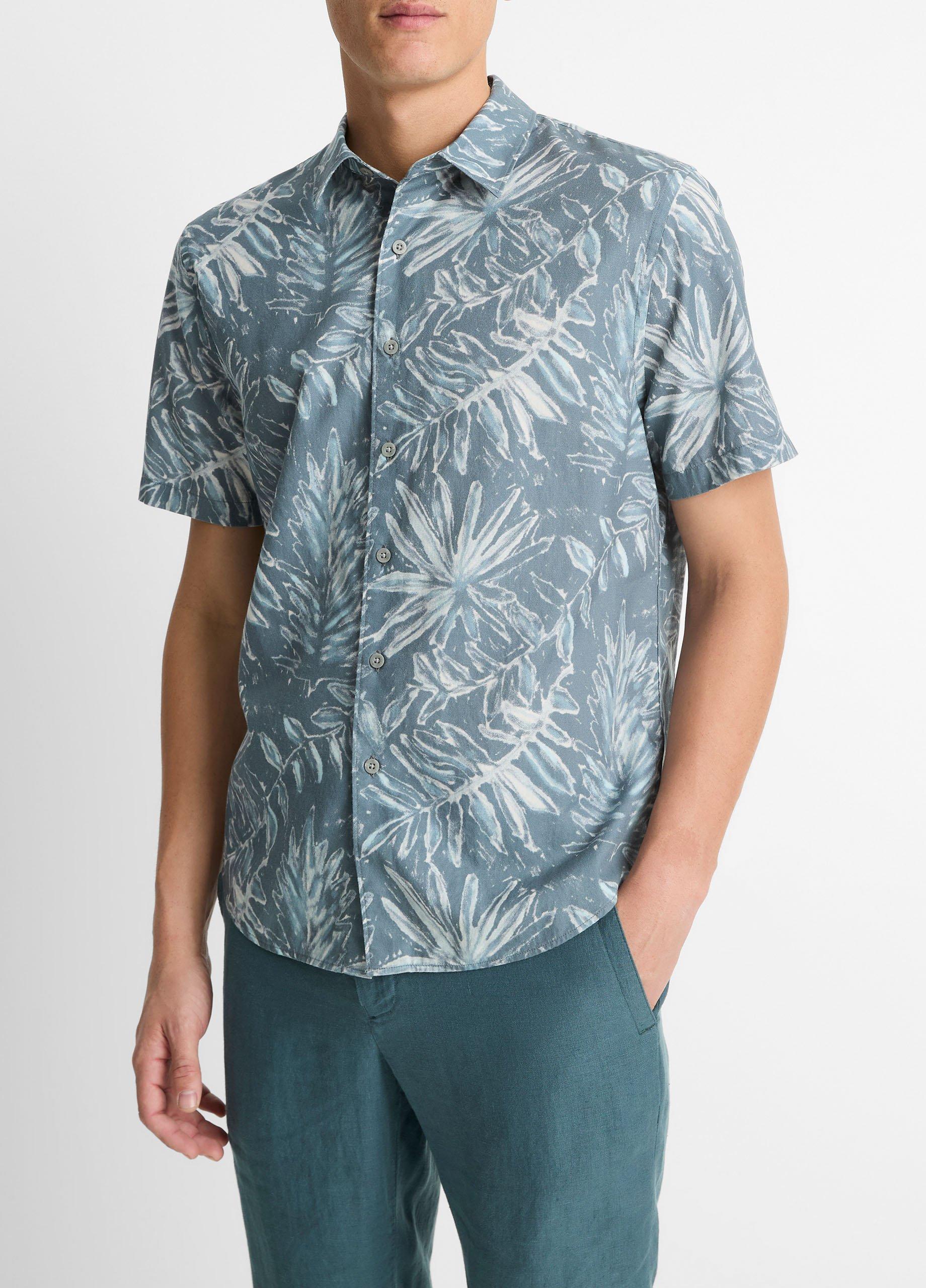 Venice Palms Cotton-Blend Short-Sleeve Shirt image number 1