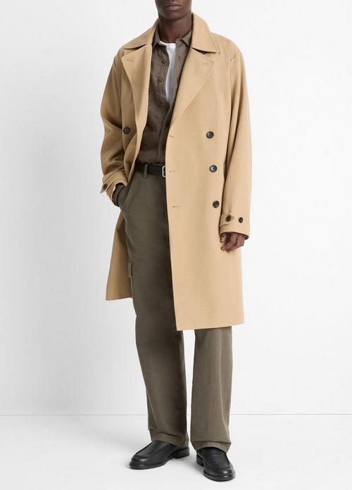 Italian Cotton Double-Breasted Trench Coat