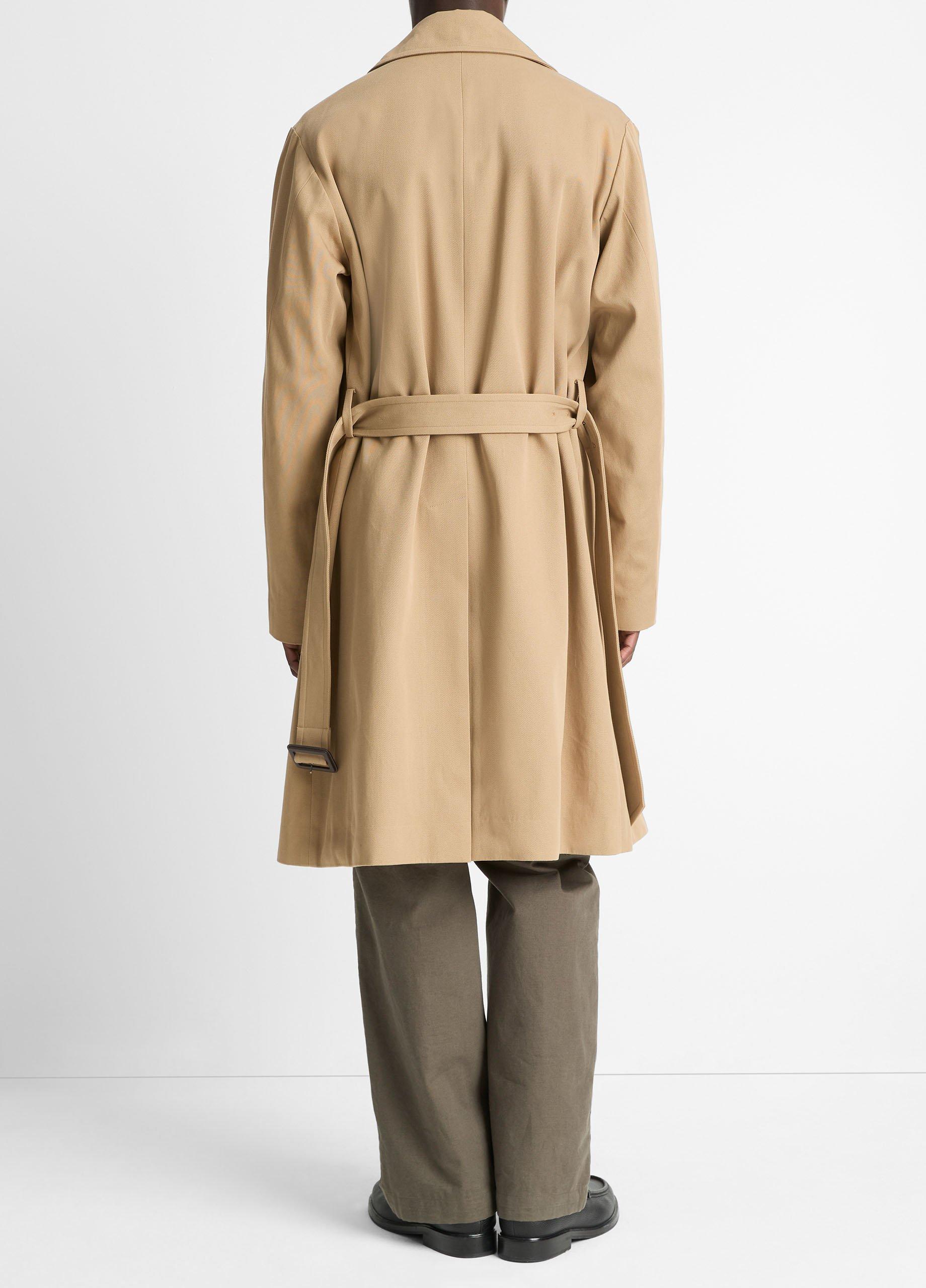 Italian Cotton Double-Breasted Trench Coat in Jackets