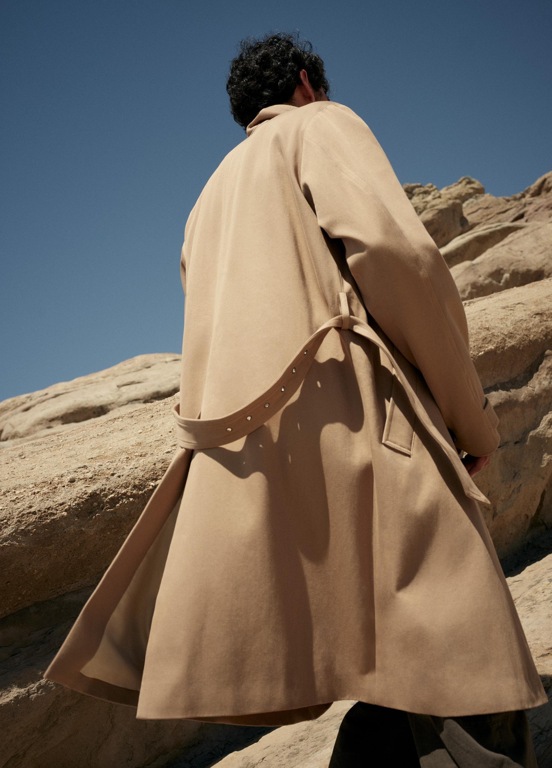 Italian Cotton Double-Breasted Trench Coat image number 5