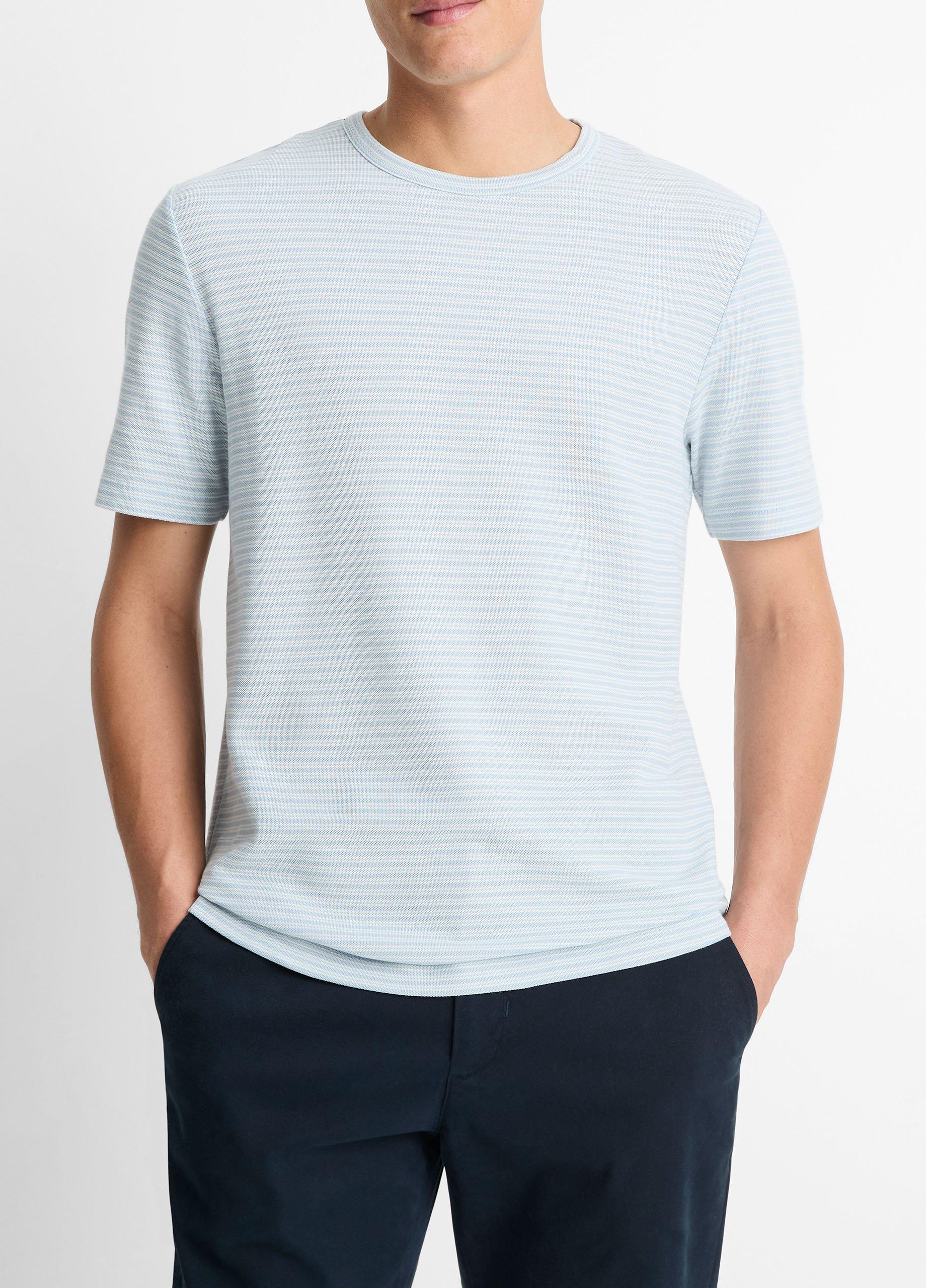 Striped Pima Cotton Piqu&eacute; T-Shirt image number 0