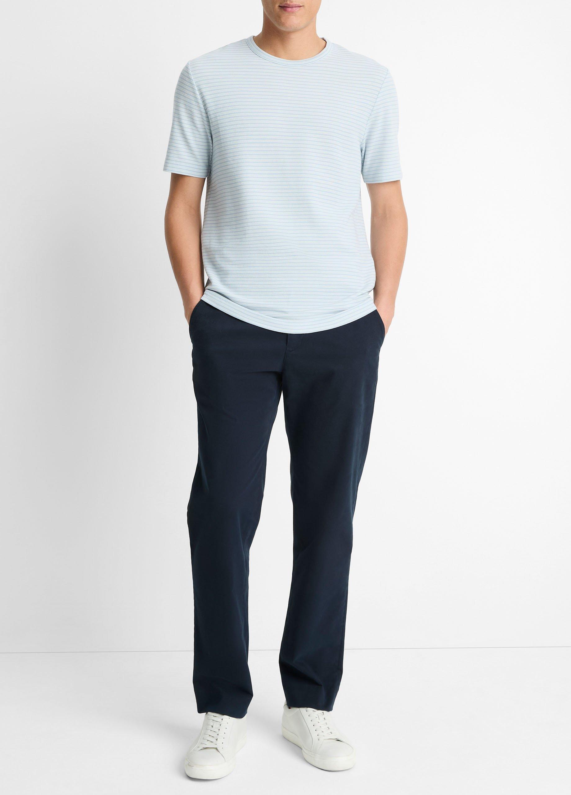 Striped Pima Cotton Piqu&eacute; T-Shirt image number 3