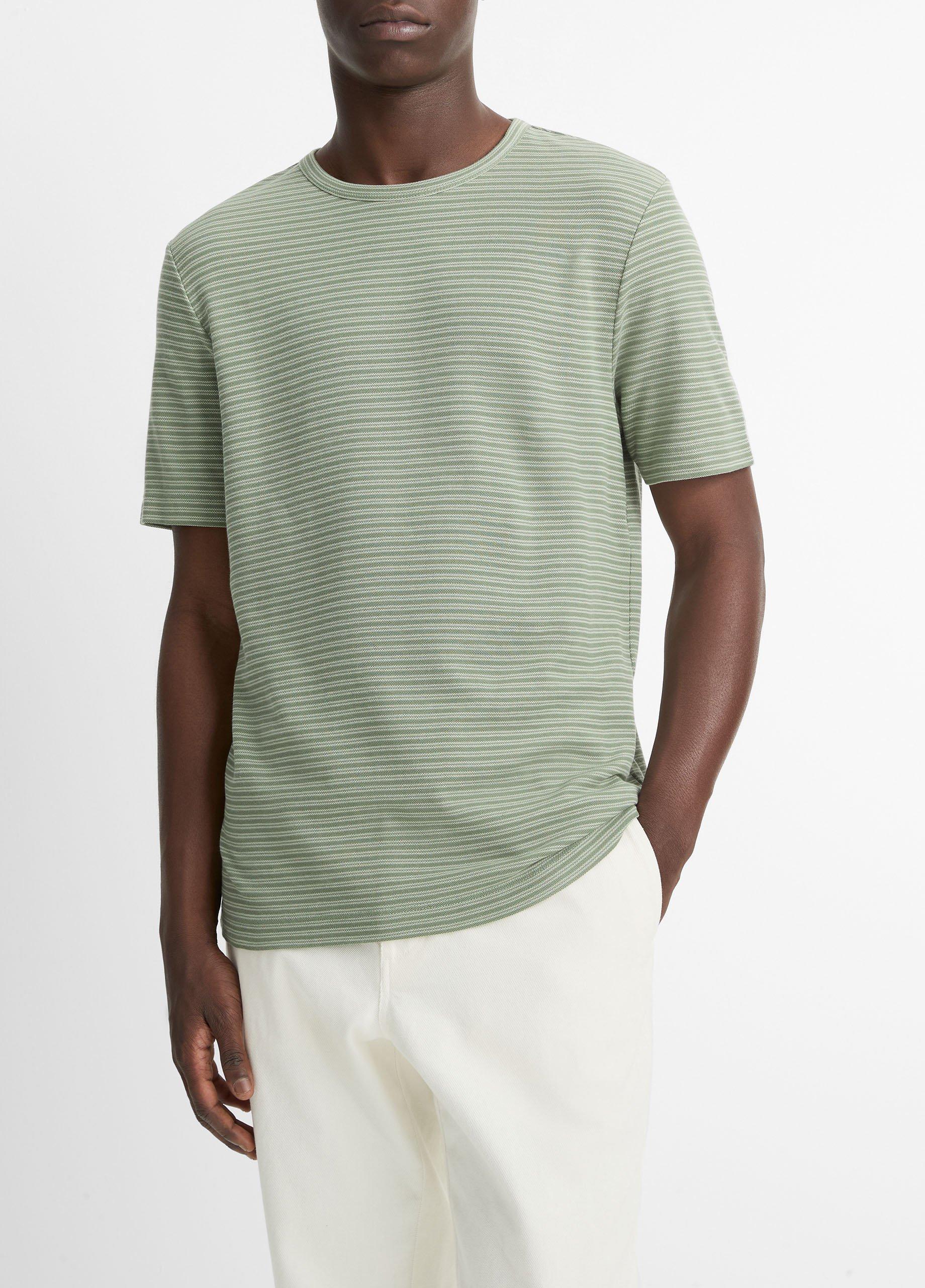 Striped Pima Cotton Piqu&eacute; T-Shirt image number 0