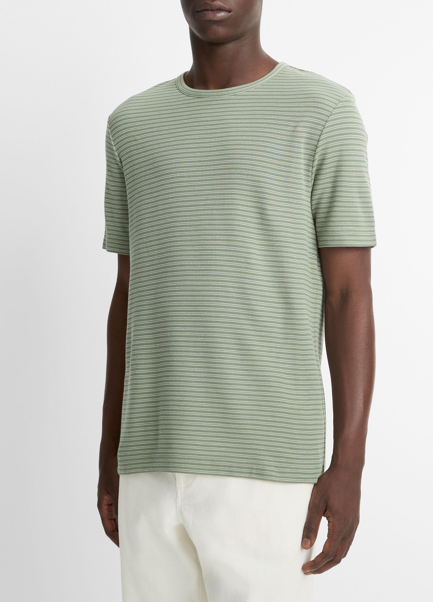 Striped Pima Cotton Piqu&eacute; T-Shirt image number 1