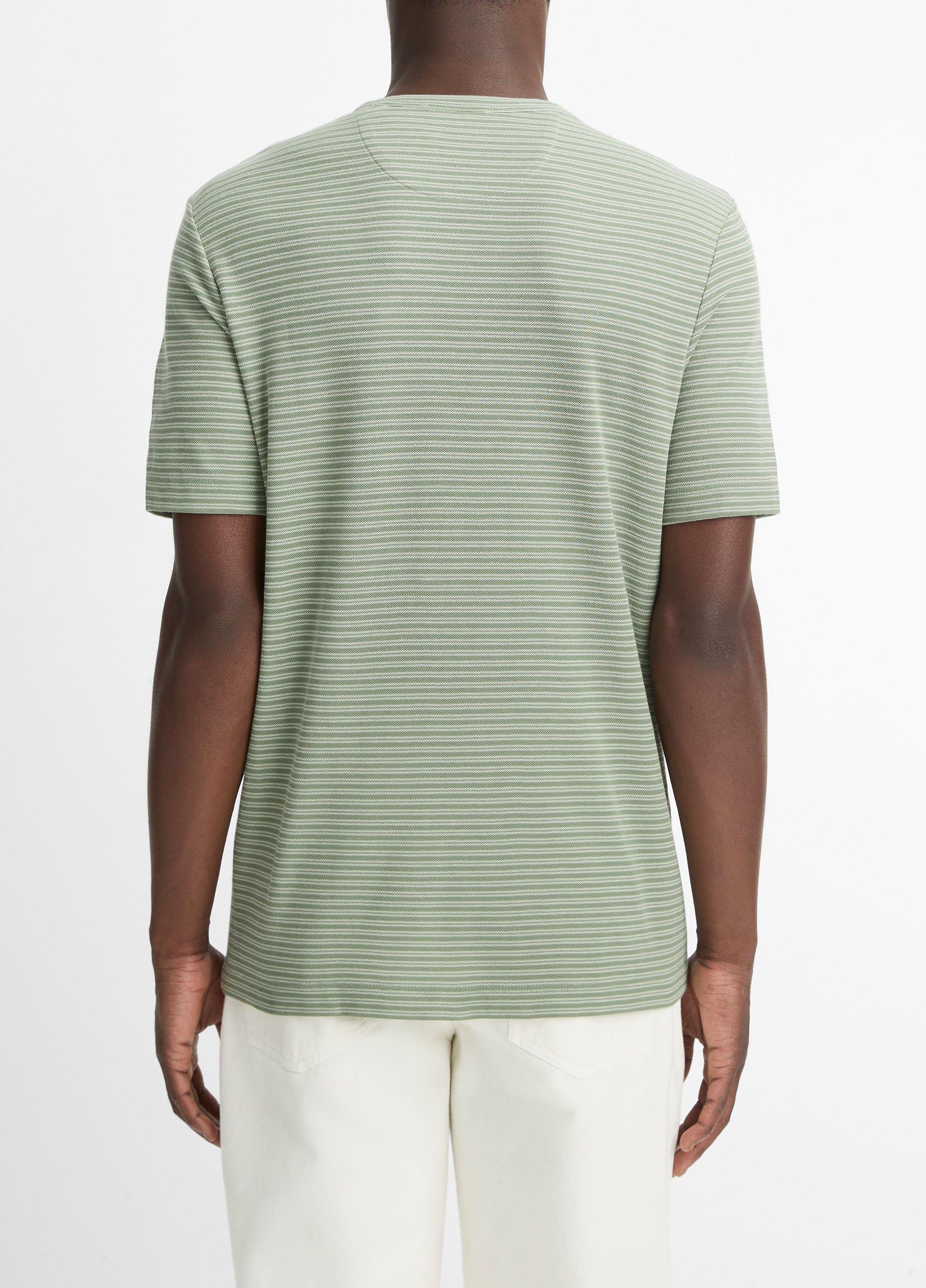 Striped Pima Cotton Piqu&eacute; T-Shirt image number 2