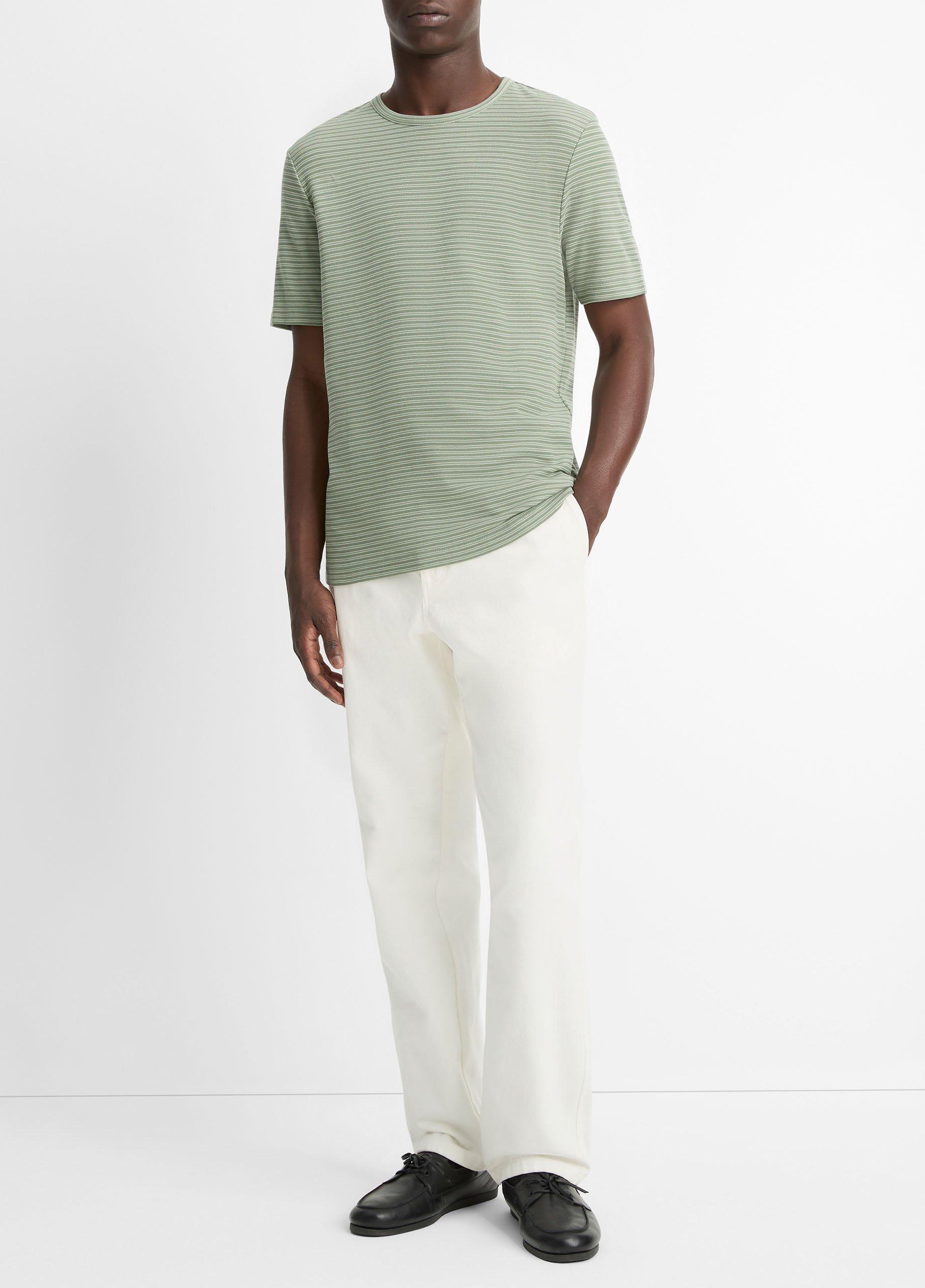 Striped Pima Cotton Piqu&eacute; T-Shirt image number 3