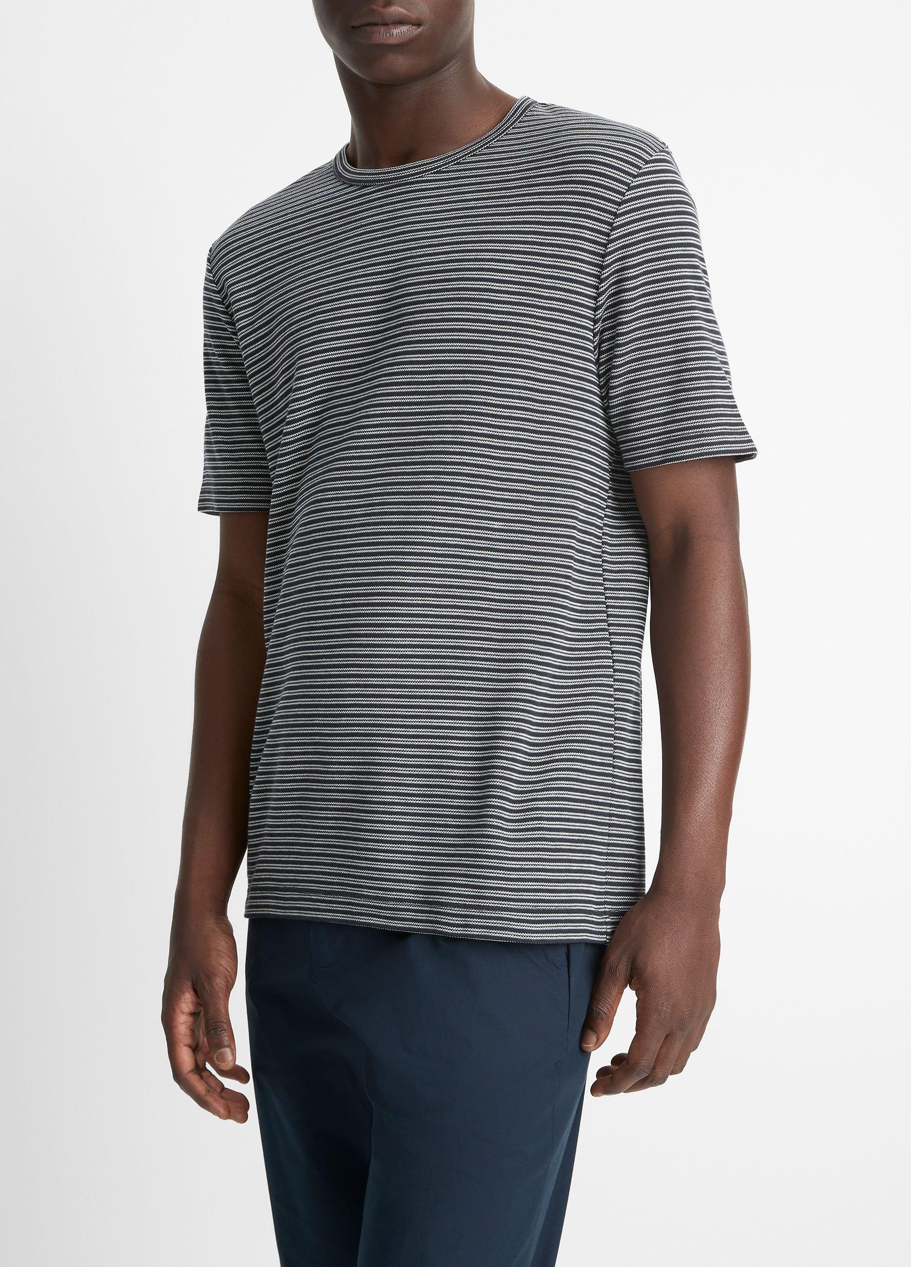 Striped Pima Cotton Piqu&eacute; T-Shirt image number 1