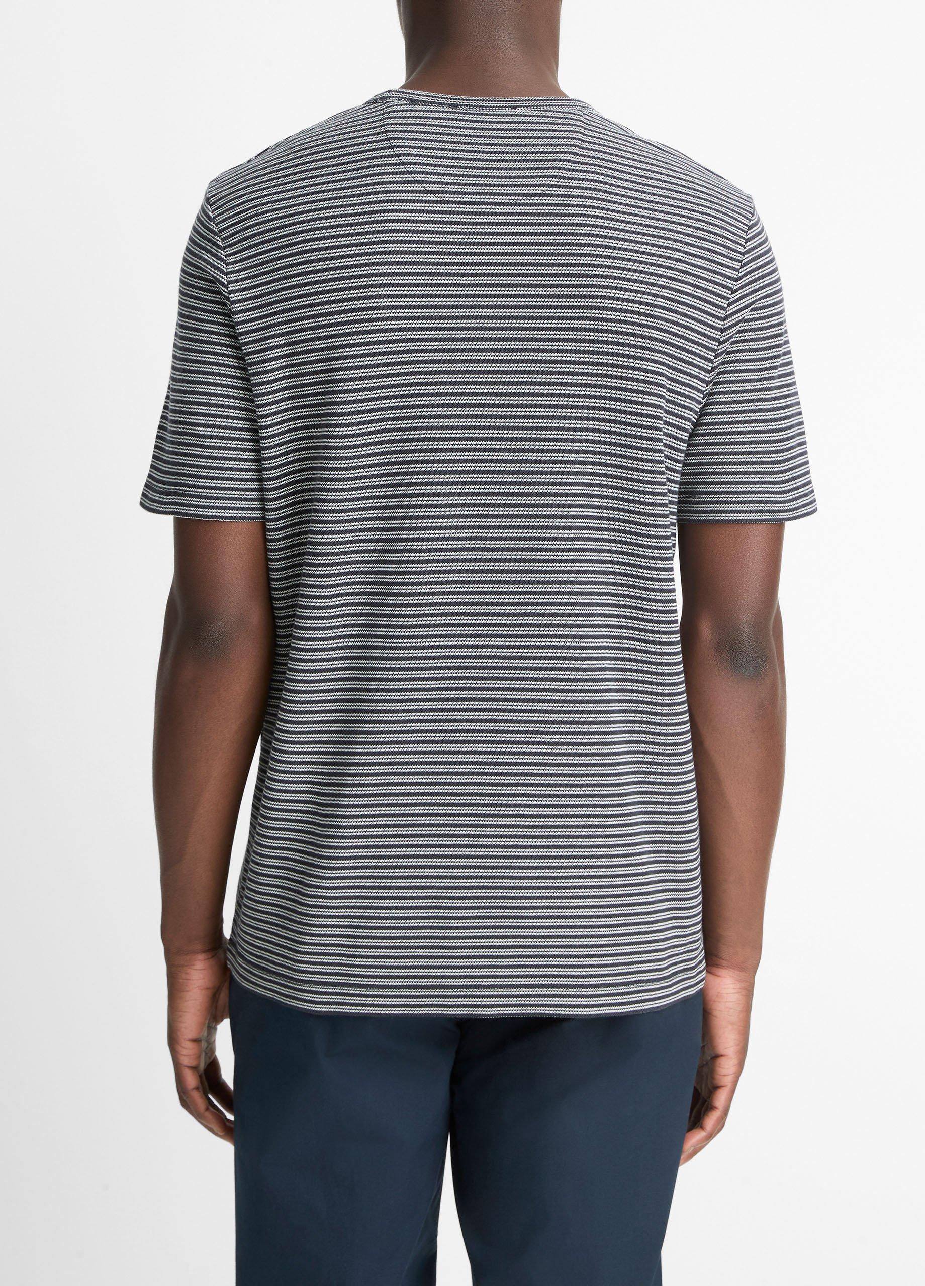 Striped Pima Cotton Piqu&eacute; T-Shirt image number 2